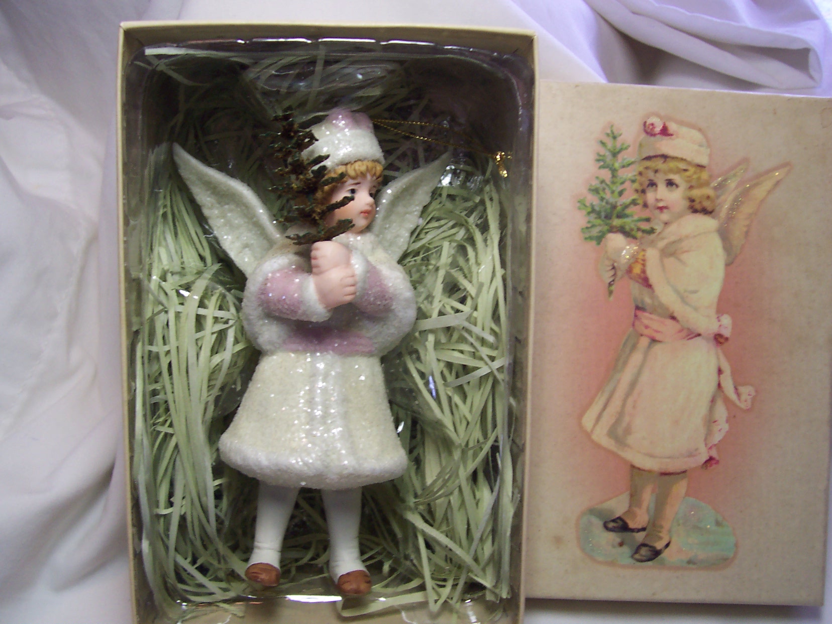 Costco Porcelain Angel Christmas Ornament