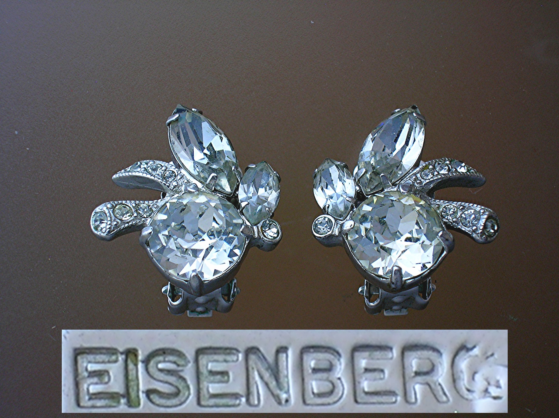 EISENBERG Crystal Clip Earrings