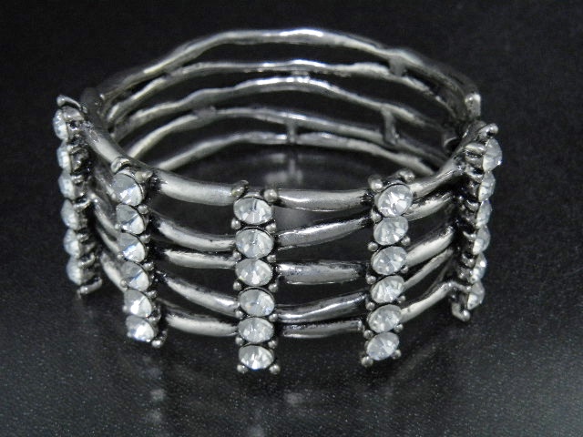 Costume  Rhinestone Hinged Bracelet