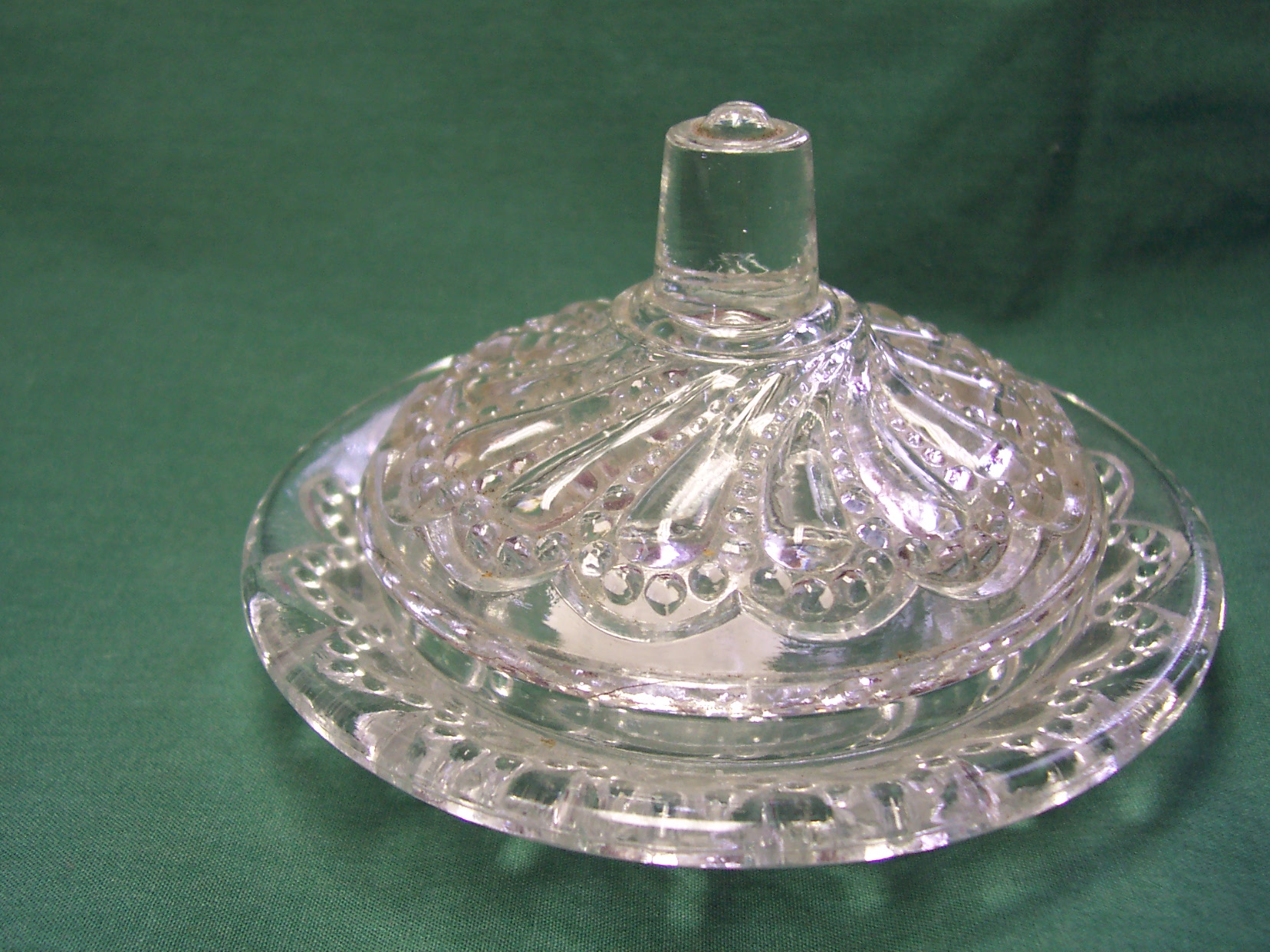 Childs Glass Cheese Dish Miniature