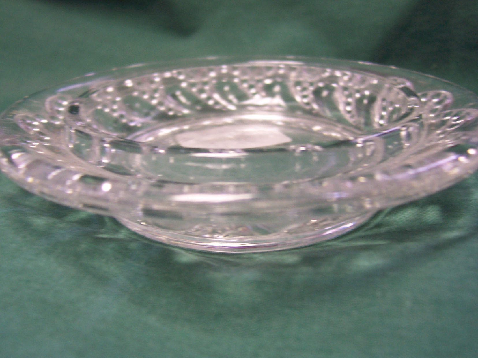 Childs Glass Cheese Dish Miniature
