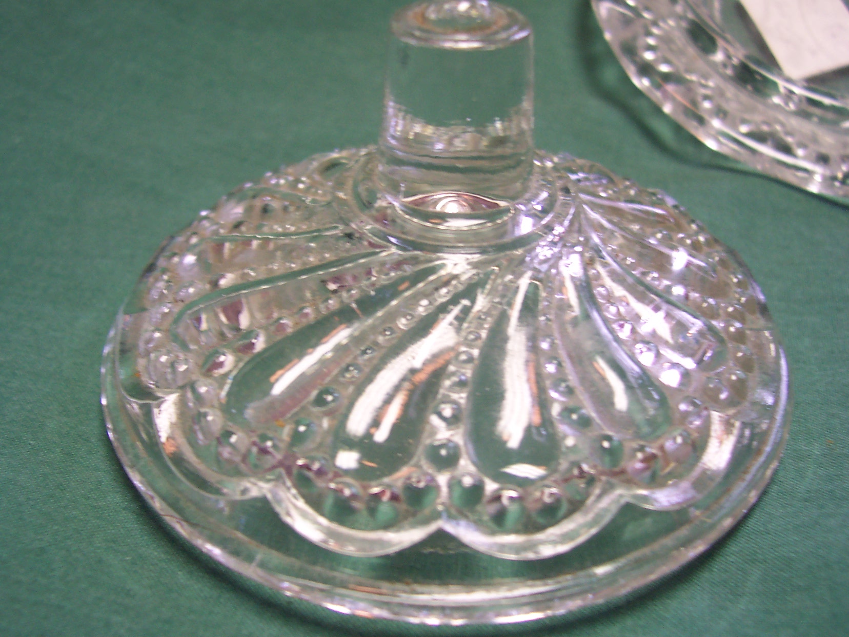 Childs Glass Cheese Dish Miniature