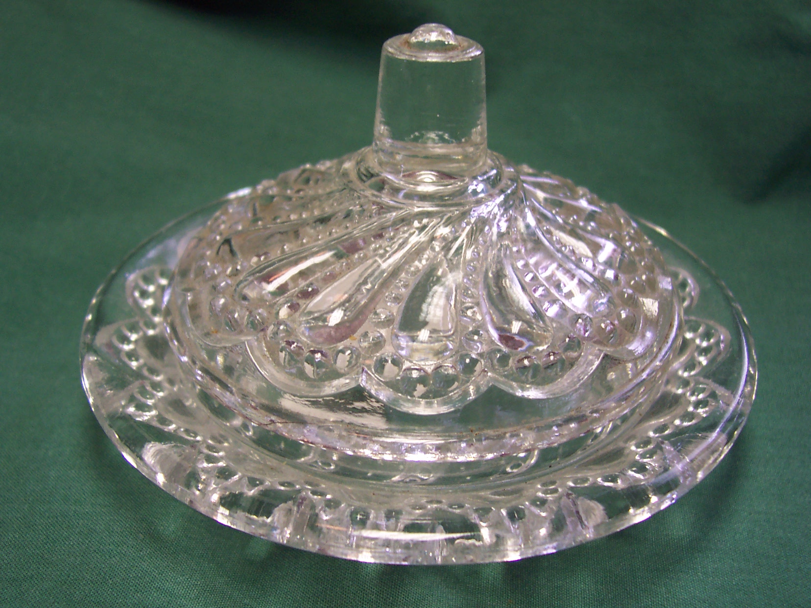 Childs Glass Cheese Dish Miniature