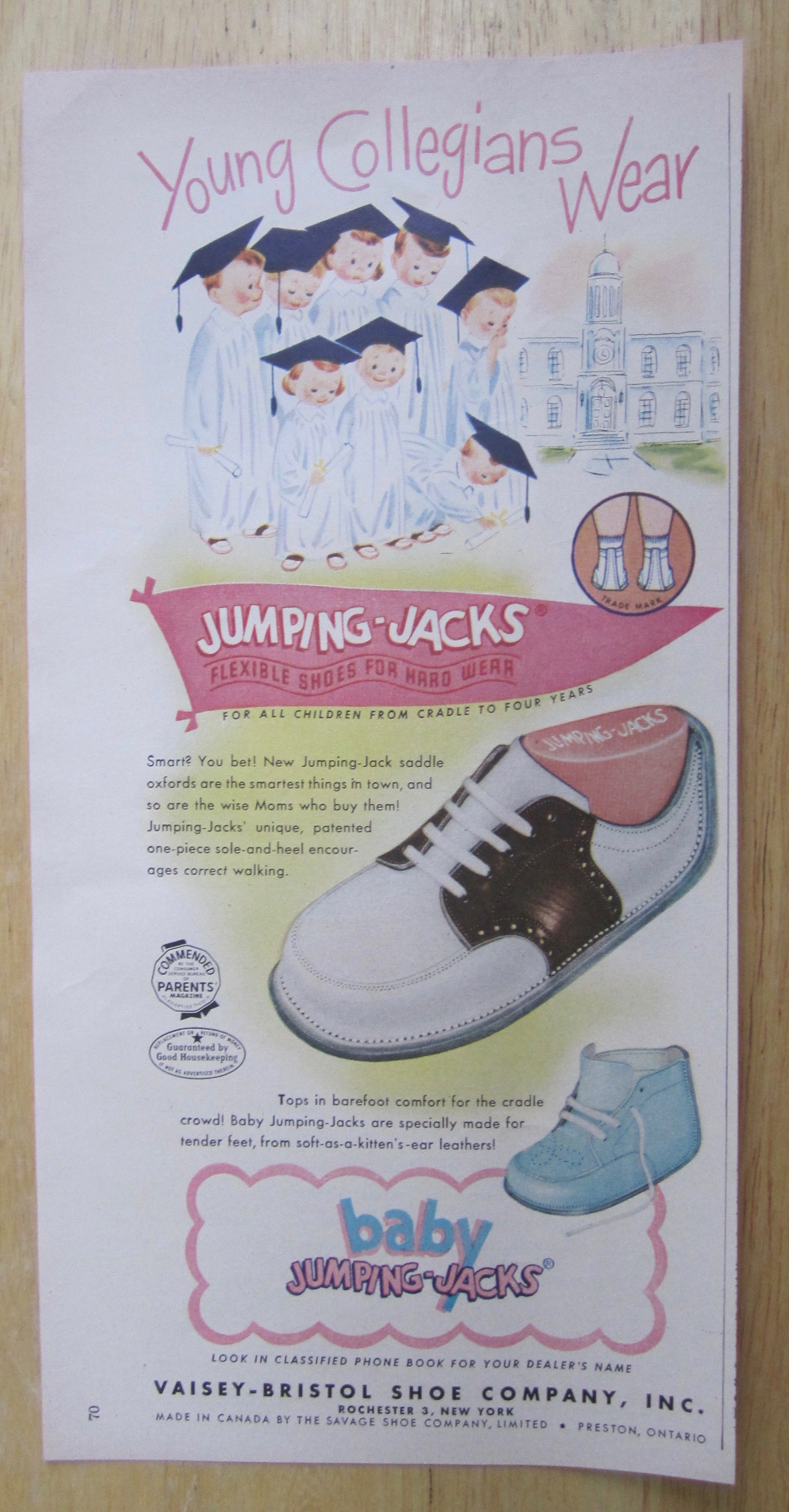 1950 Baby Jumping Jacks with Young Collegians Wear