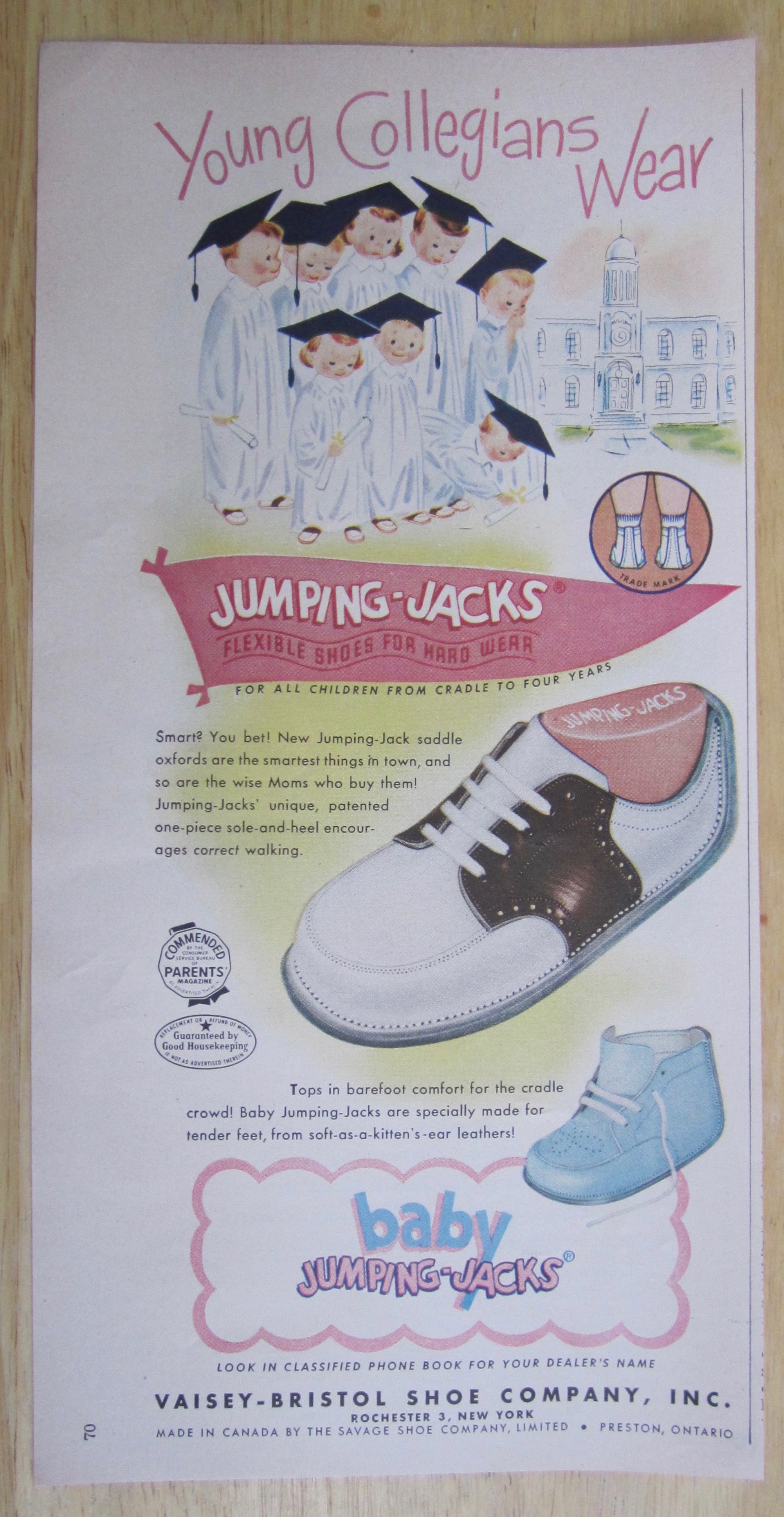 1950 Baby Jumping Jacks with Young Collegians Wear