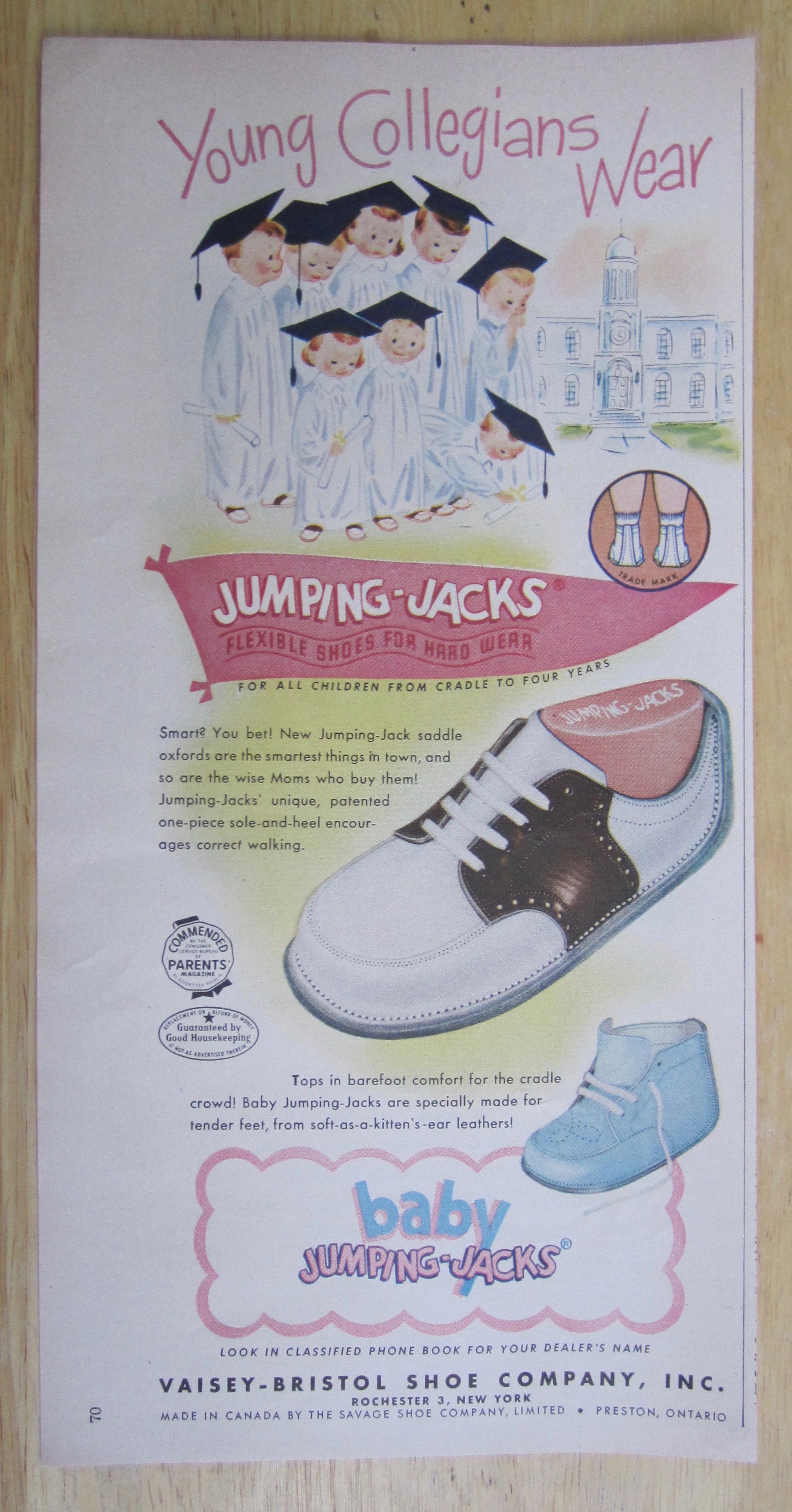 1950 Baby Jumping Jacks with Young Collegians Wear