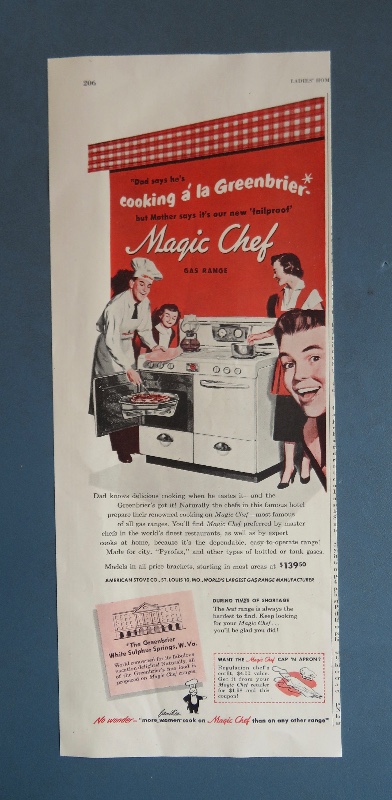 1951 Magic Chef Gas Range Stove with Mom & Dad Cooking