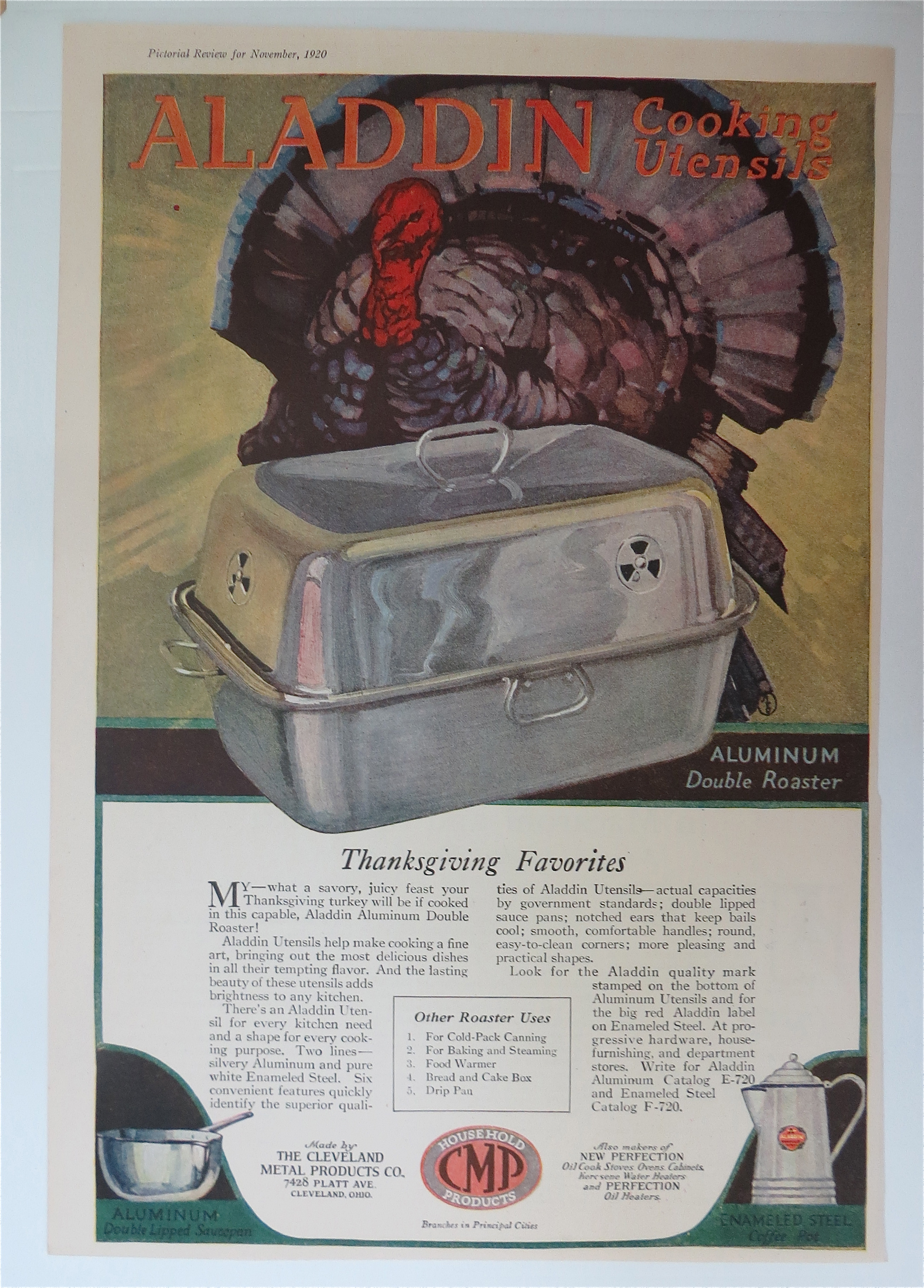 1920 Aladdin Aluminium Double Roaster with Turkey