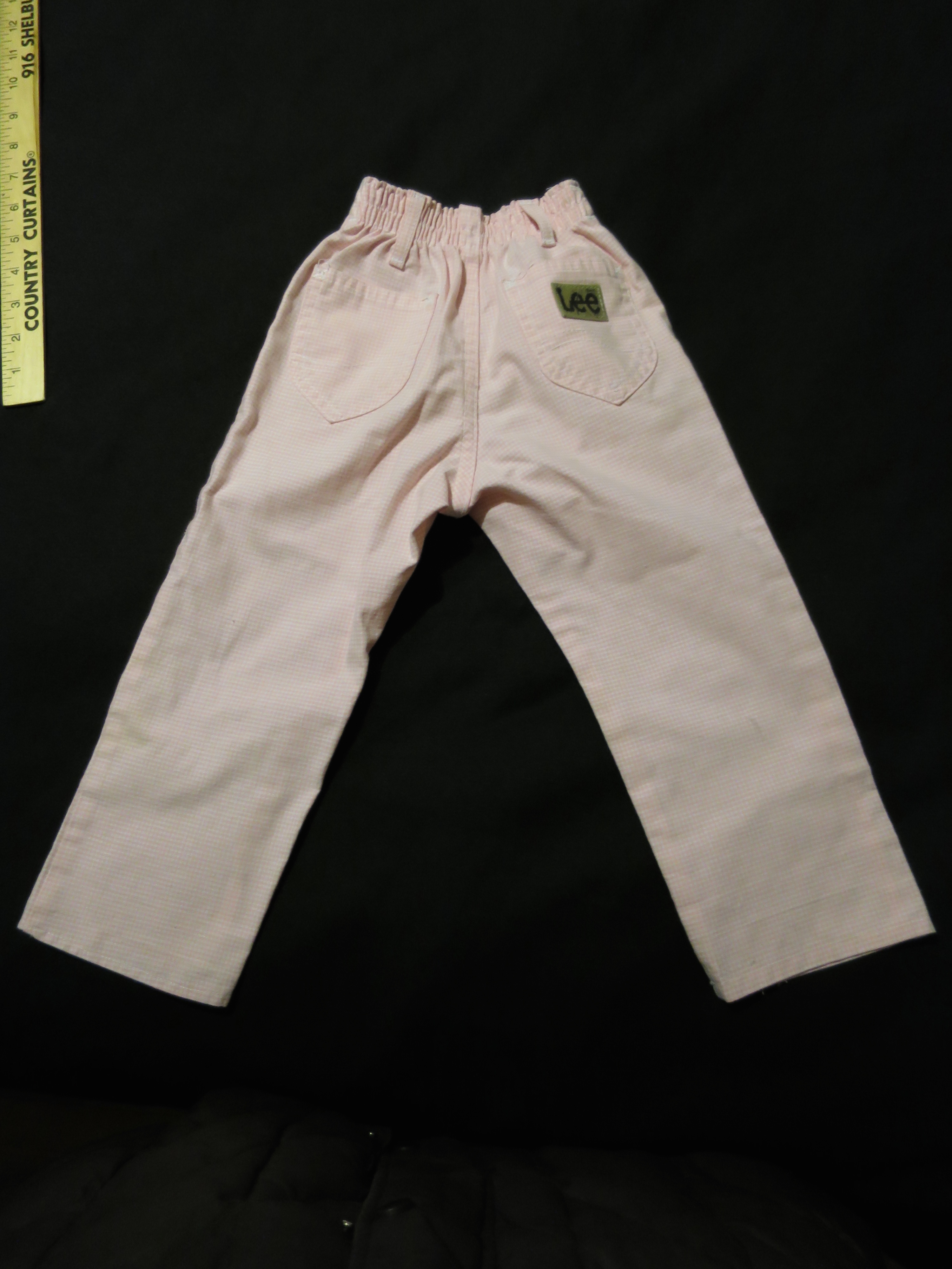 Vintage Lee Pants Girls 4 T Pink White Checkered