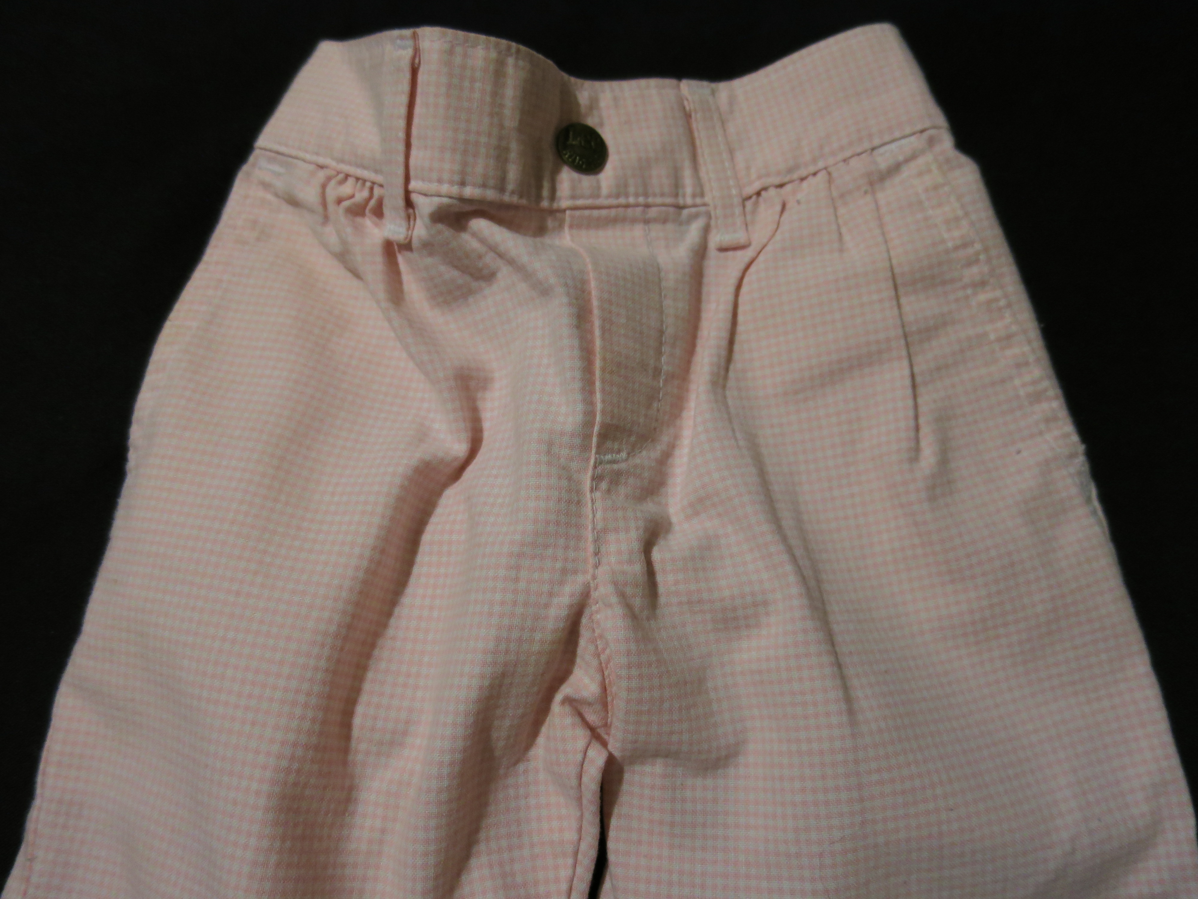 Vintage Lee Pants Girls 4 T Pink White Checkered