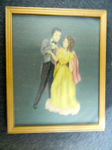 Cross stitch Couple Dancing Framed