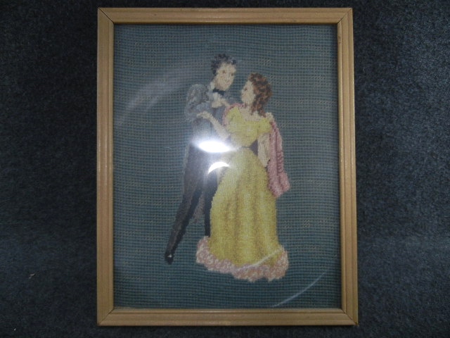 Cross stitch Couple Dancing Framed