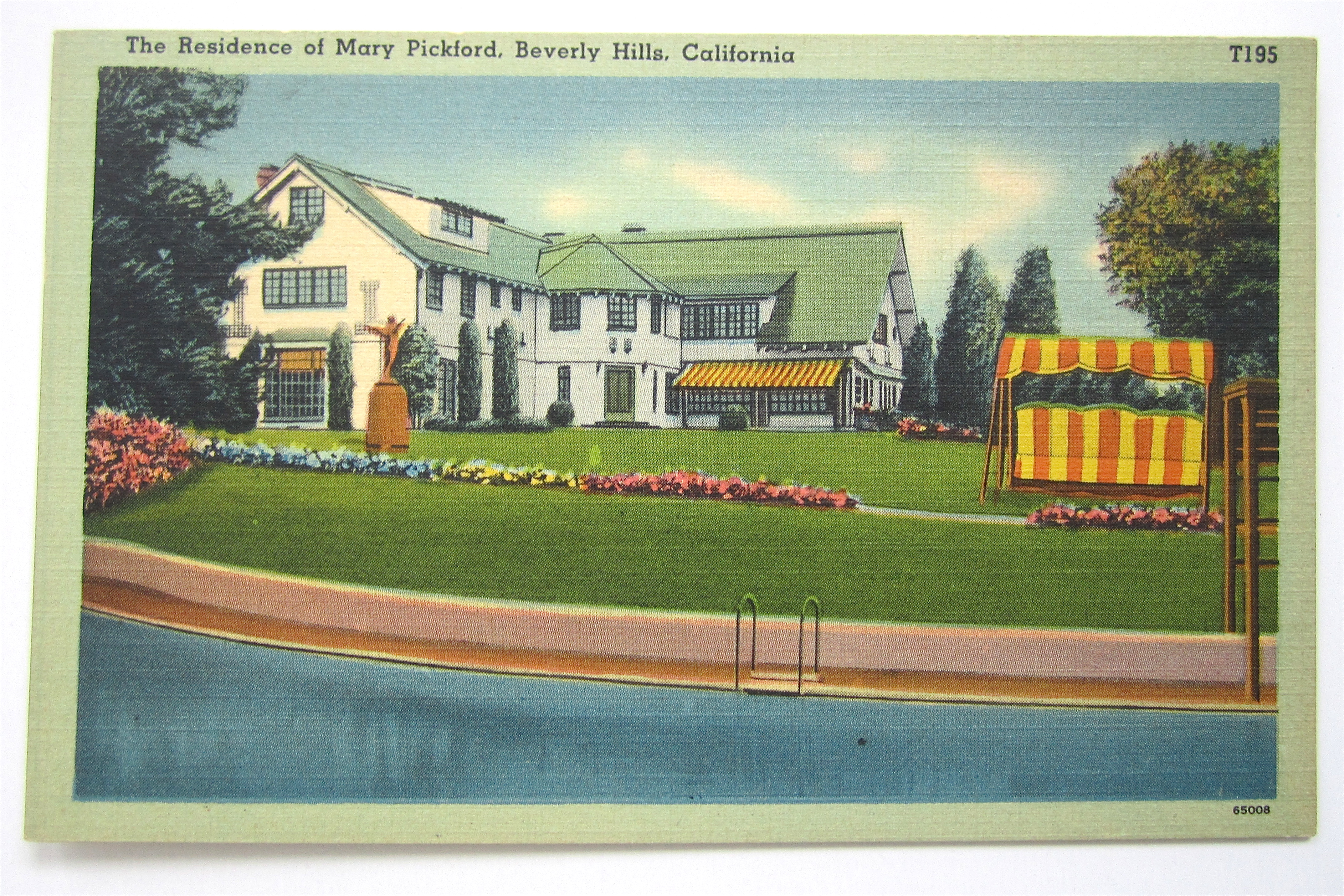 Residence Of Mary Pickford Postcard (California)