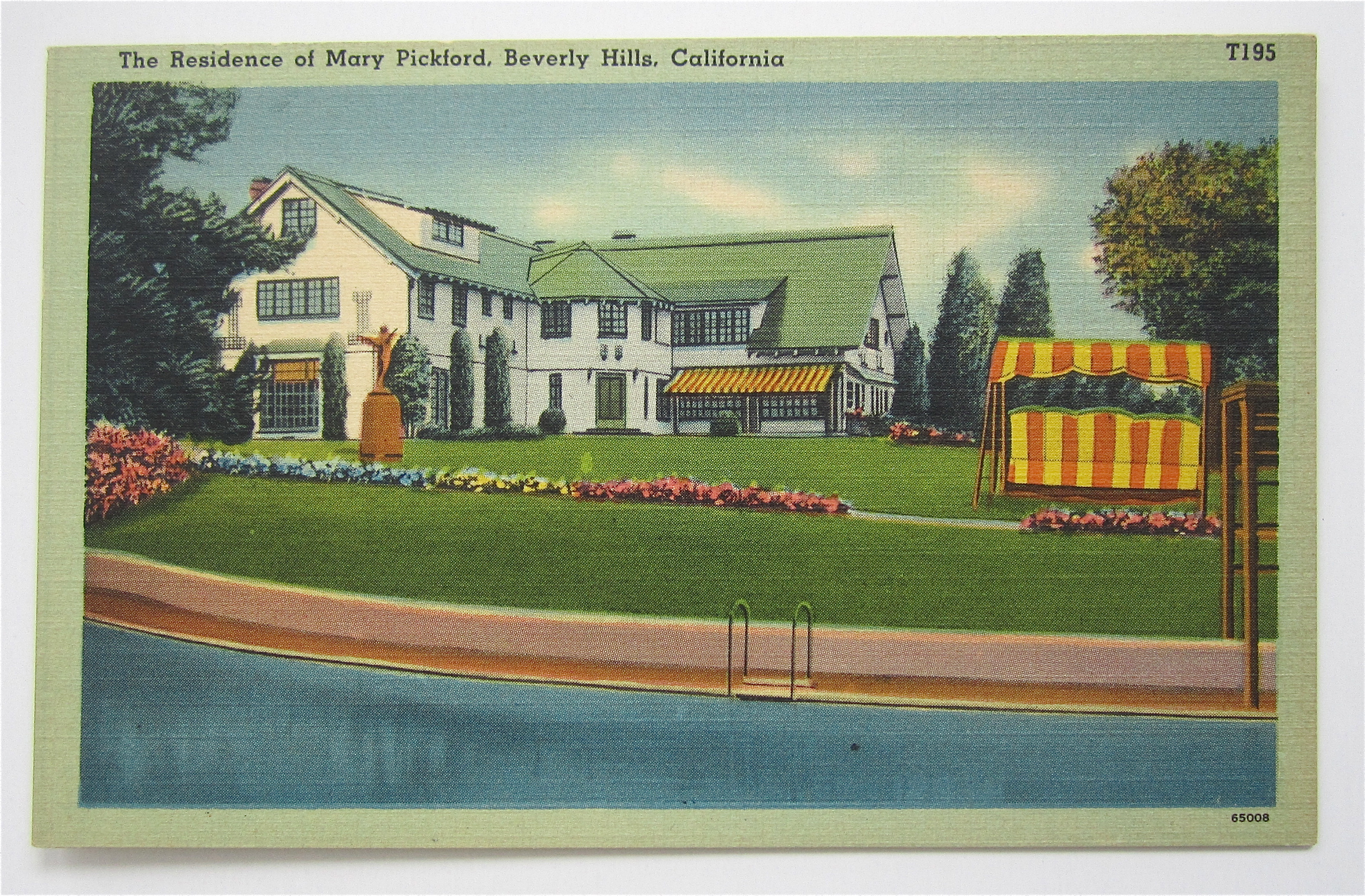 Residence Of Mary Pickford Postcard (California)