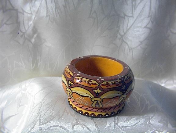 Small Earthenware Multi Color Egg Cup