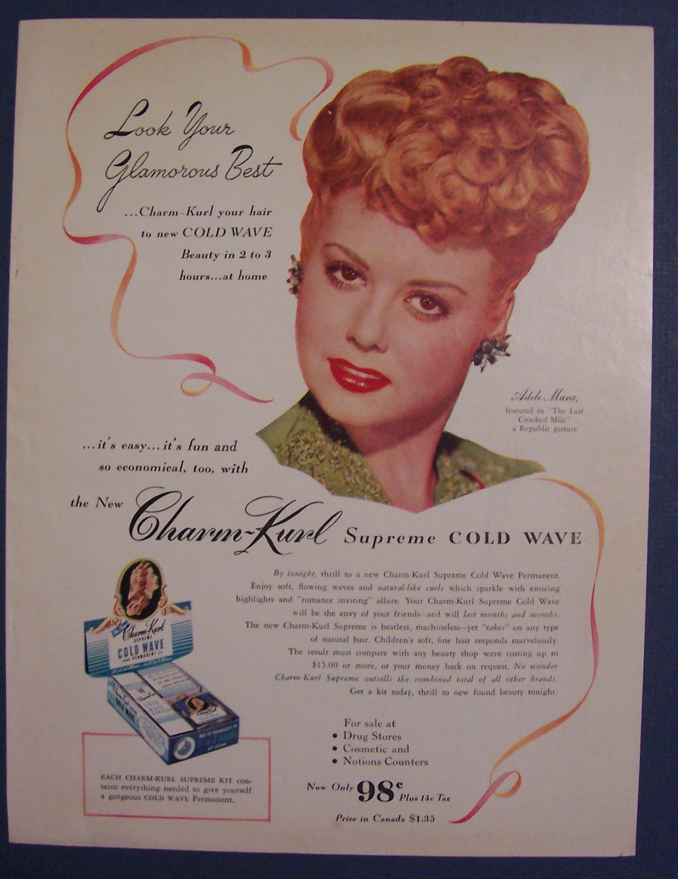 1946  Charm Kurl Cold Wave w/ Adele Mara