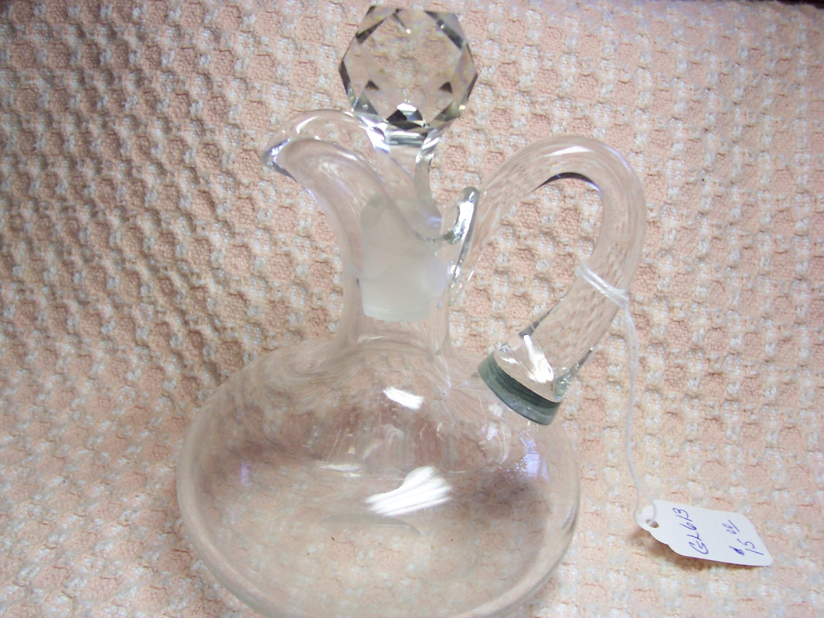 Blown Glass Cruet with Stopper