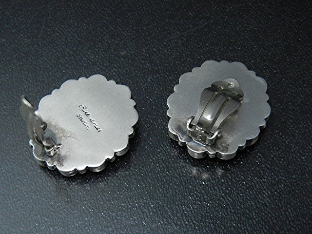 Kirk Smith RIP Sterling Silver Turquoise Clip Earrings