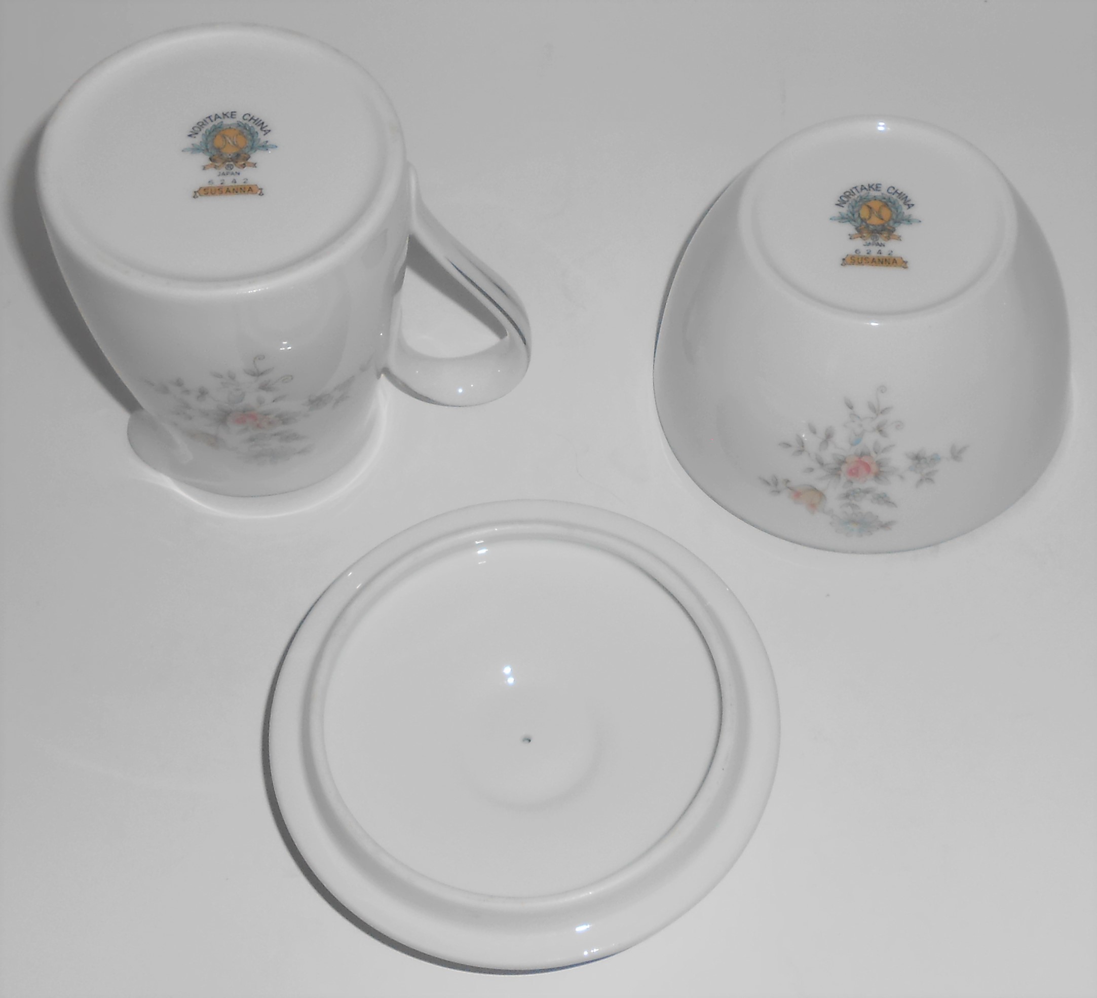 Noritake Porcelain China 6242 Susanna w/Platinum Cream