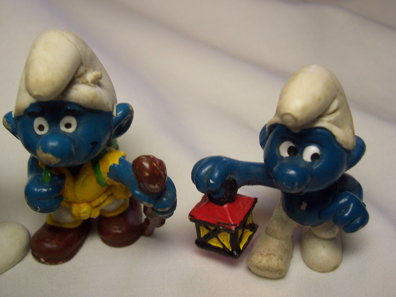 Smurf Figure Lot of 4 Cowboy Hiker Telephone