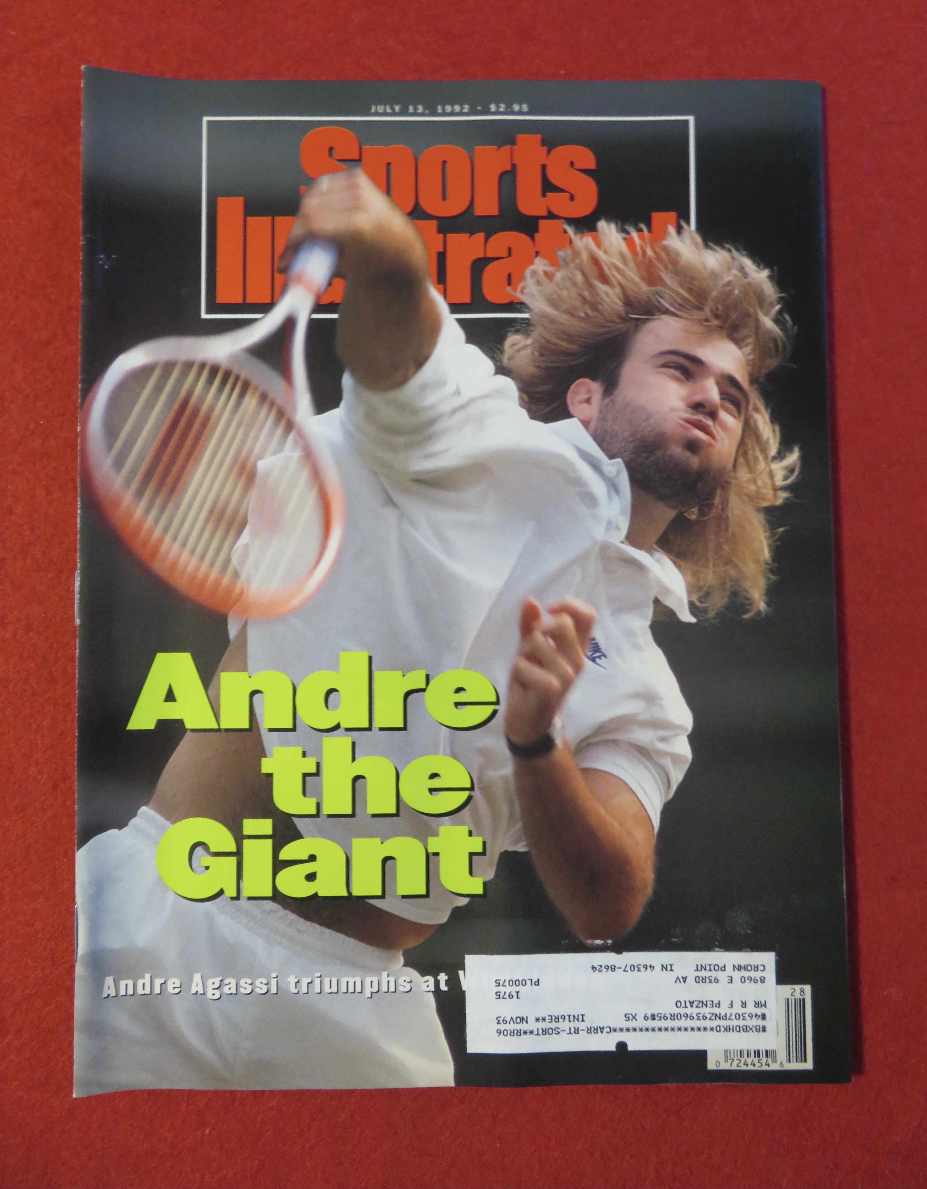 Sport Illustrated Magazine July 13, 1992 Andre Agassi