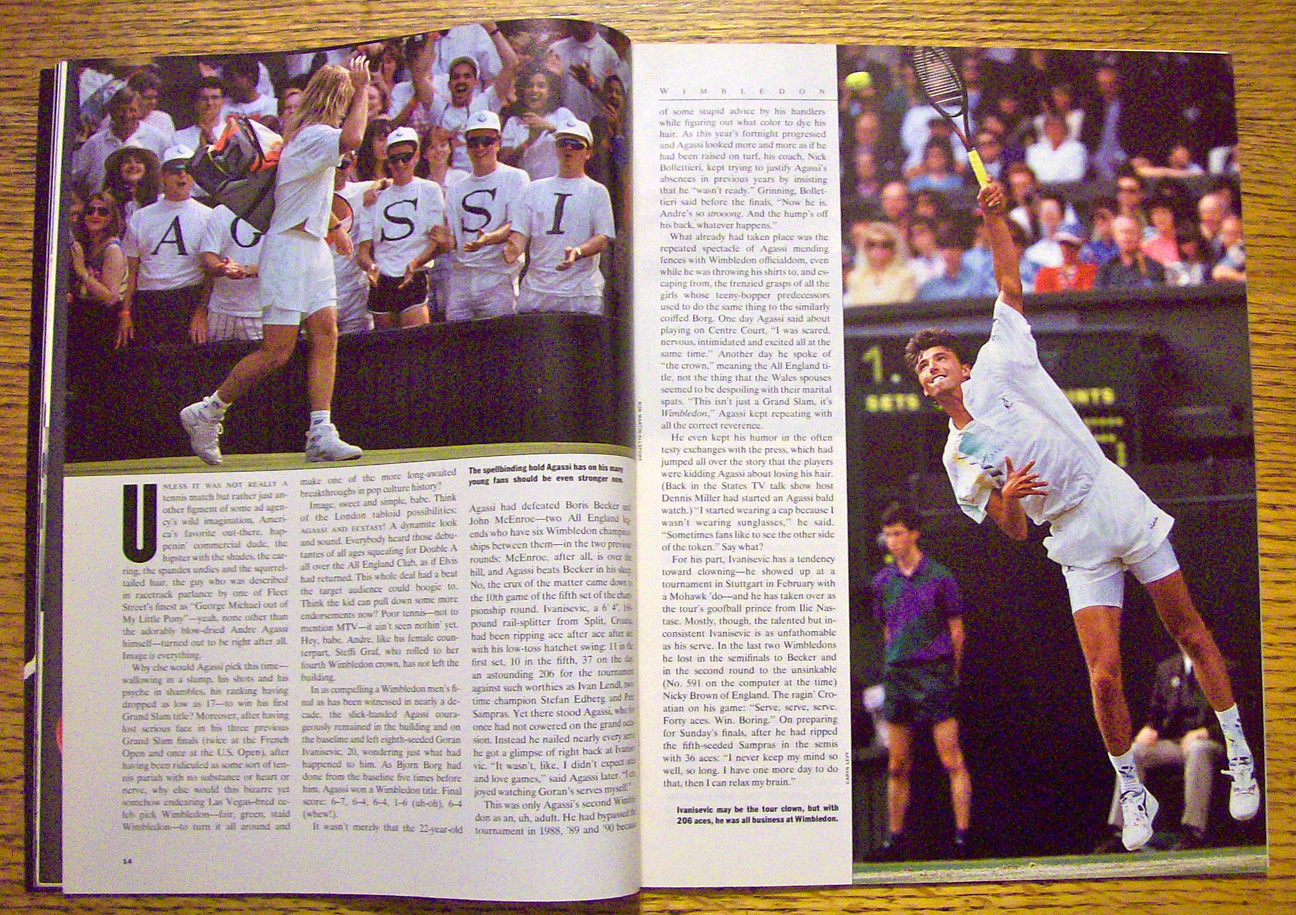 Sport Illustrated Magazine July 13, 1992 Andre Agassi