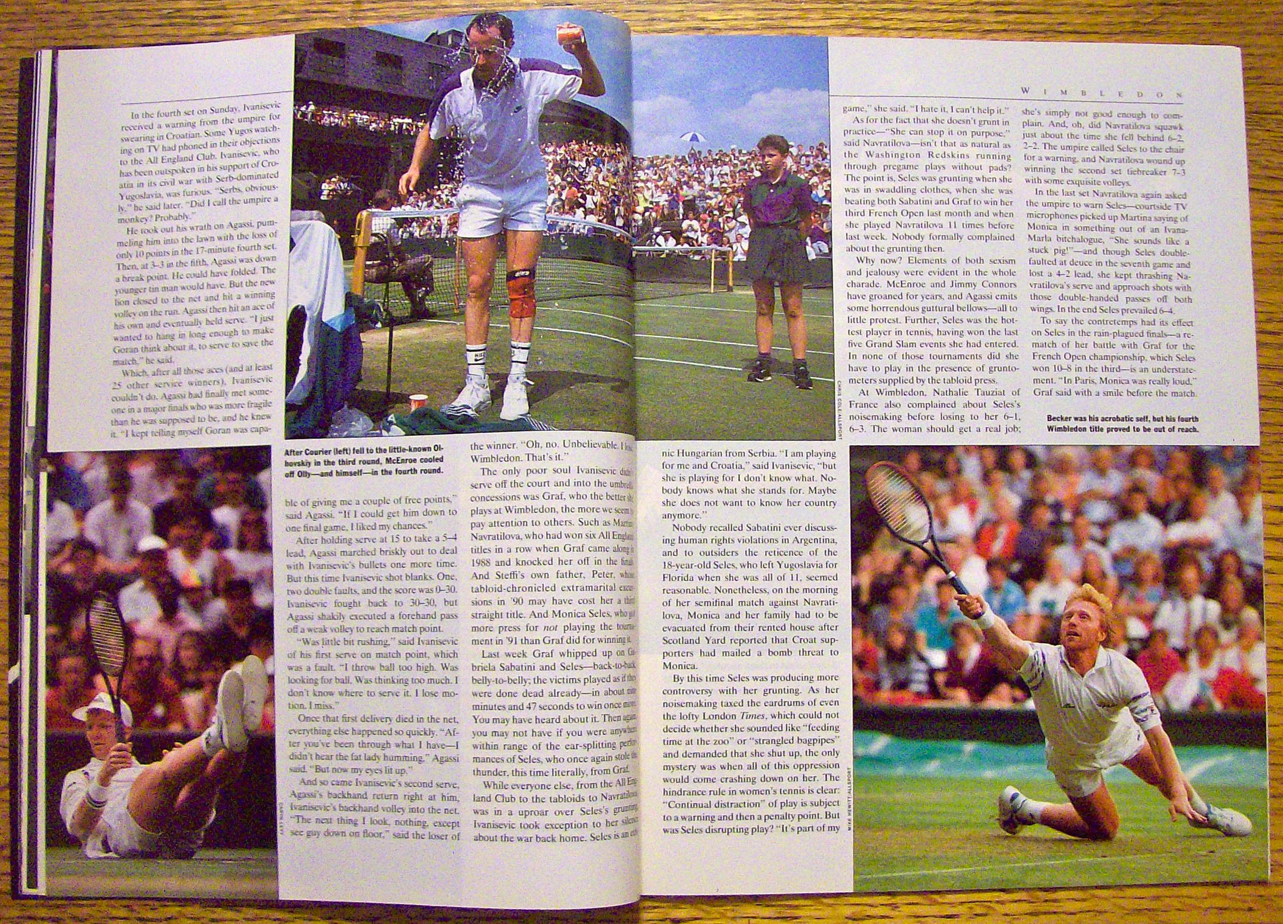 Sport Illustrated Magazine July 13, 1992 Andre Agassi