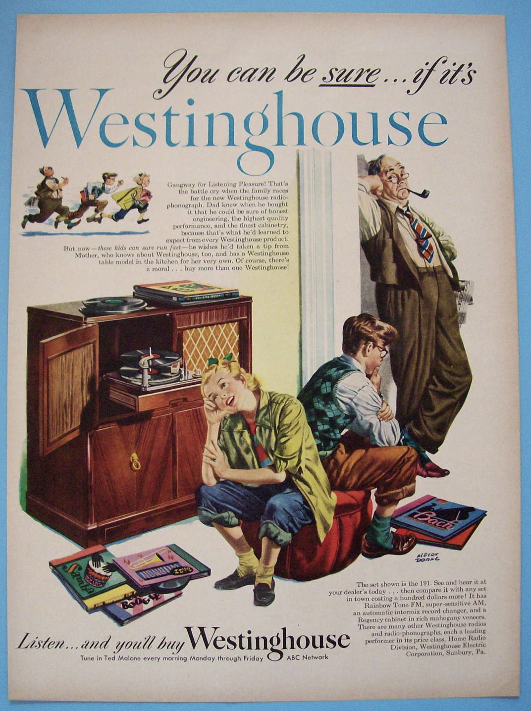 1948 Westinghouse w/ Boy & Girl by Albert Dorne