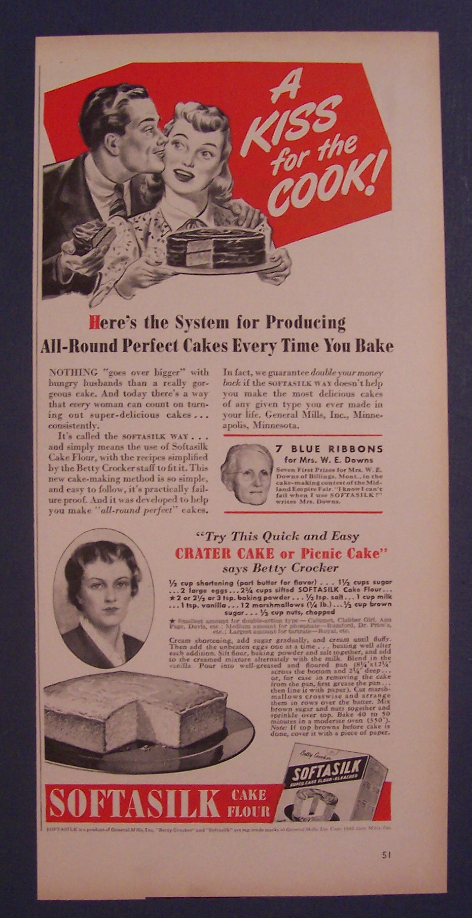 1942  Softasilk  Cake  Flour