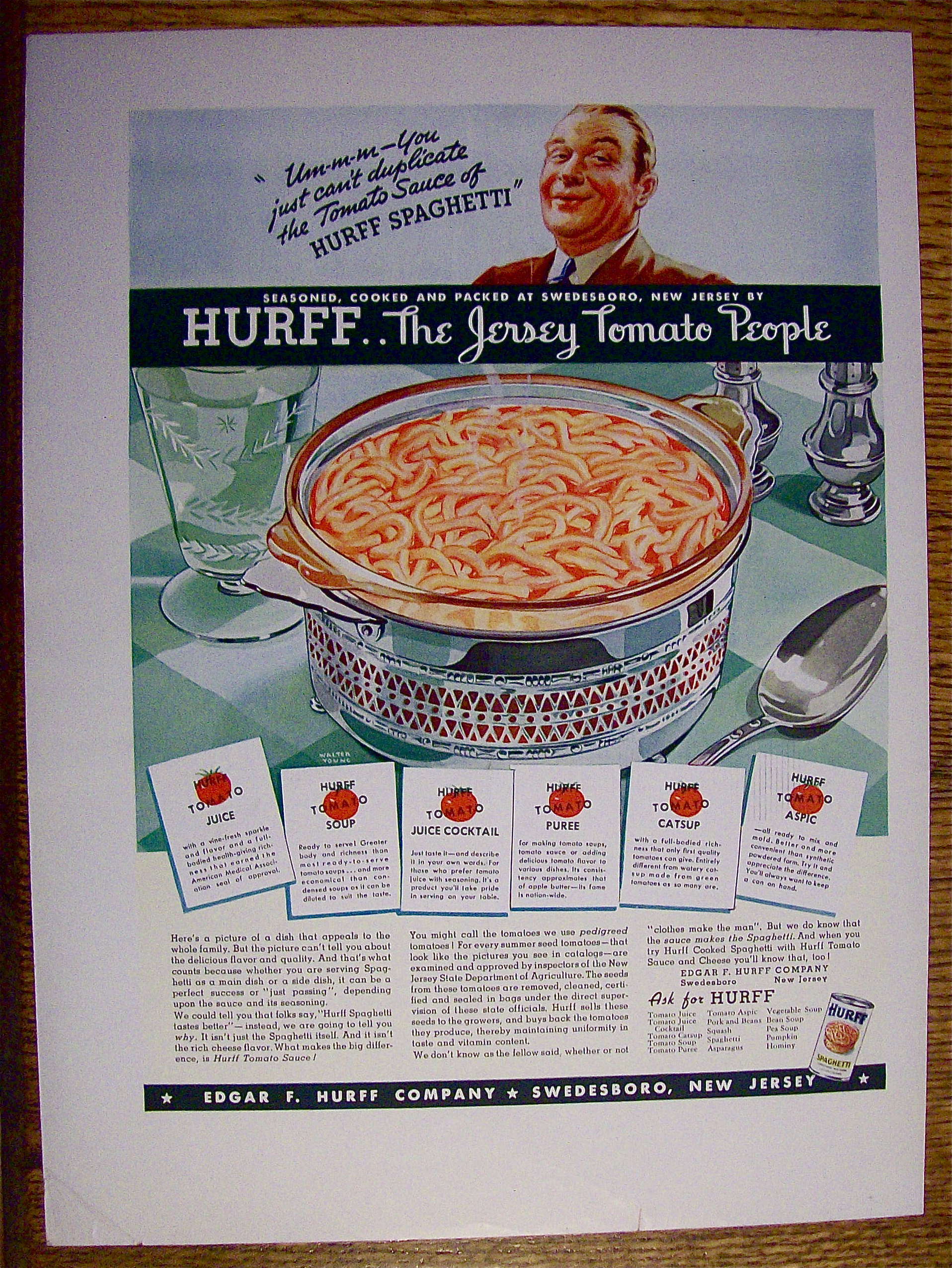 1937 Hurff Spaghetti with a Bowl Of Spaghetti