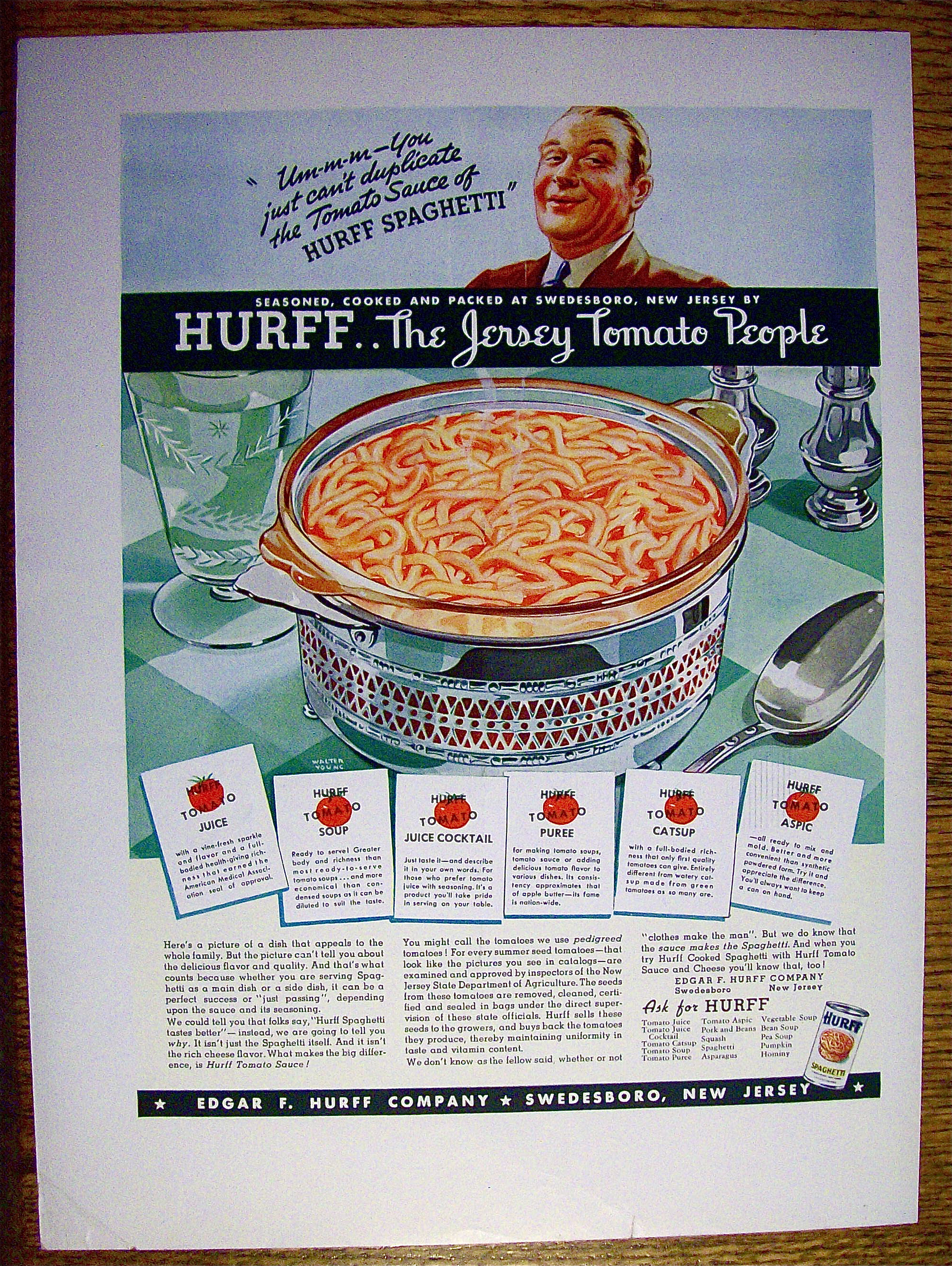 1937 Hurff Spaghetti with a Bowl Of Spaghetti