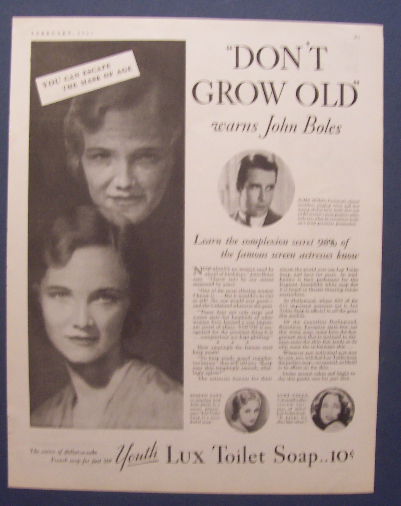 1931  Lux  Toilet  Soap  with  John  Boles