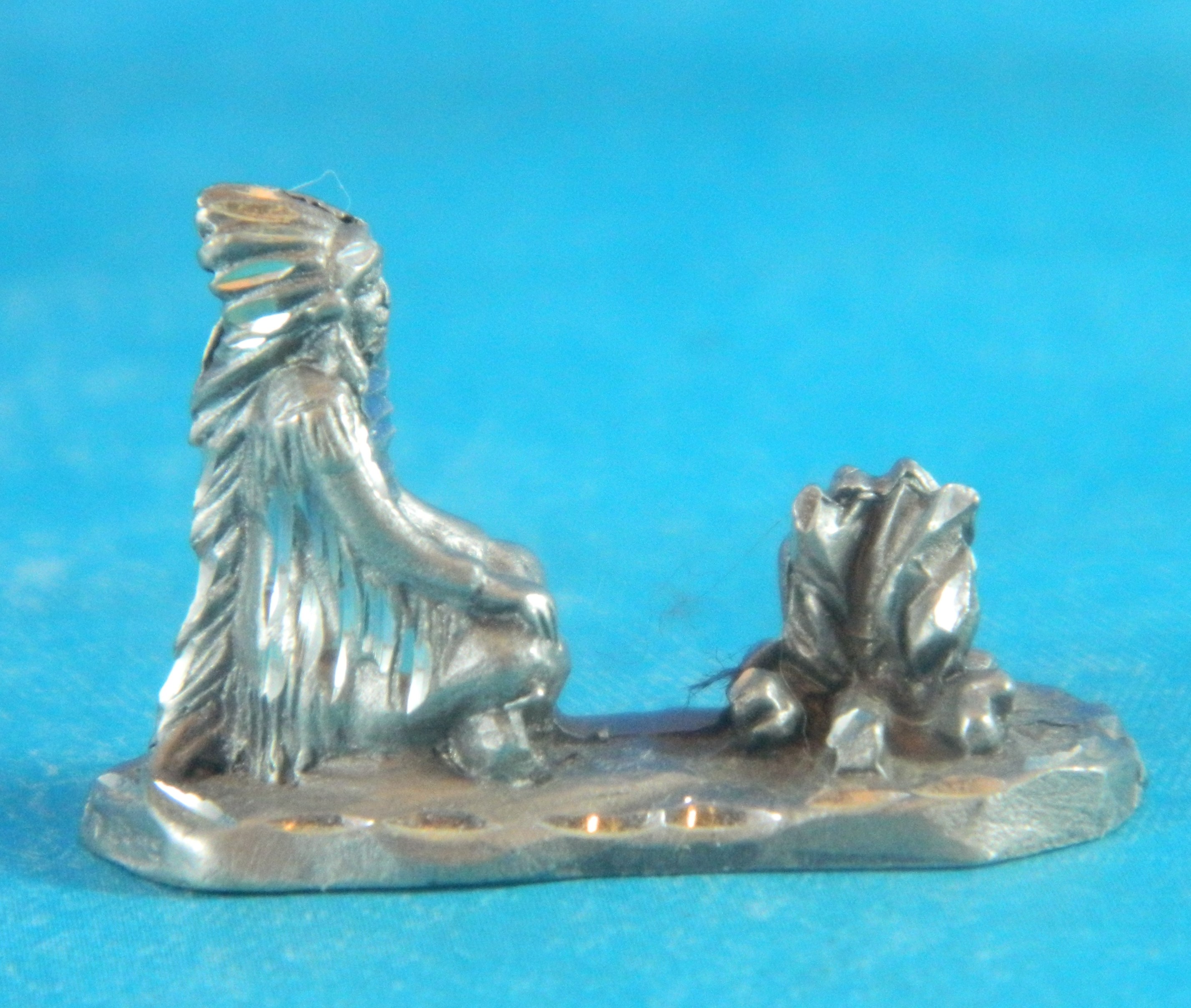 Native American and Campfire Rawcliffe Pewter Mini