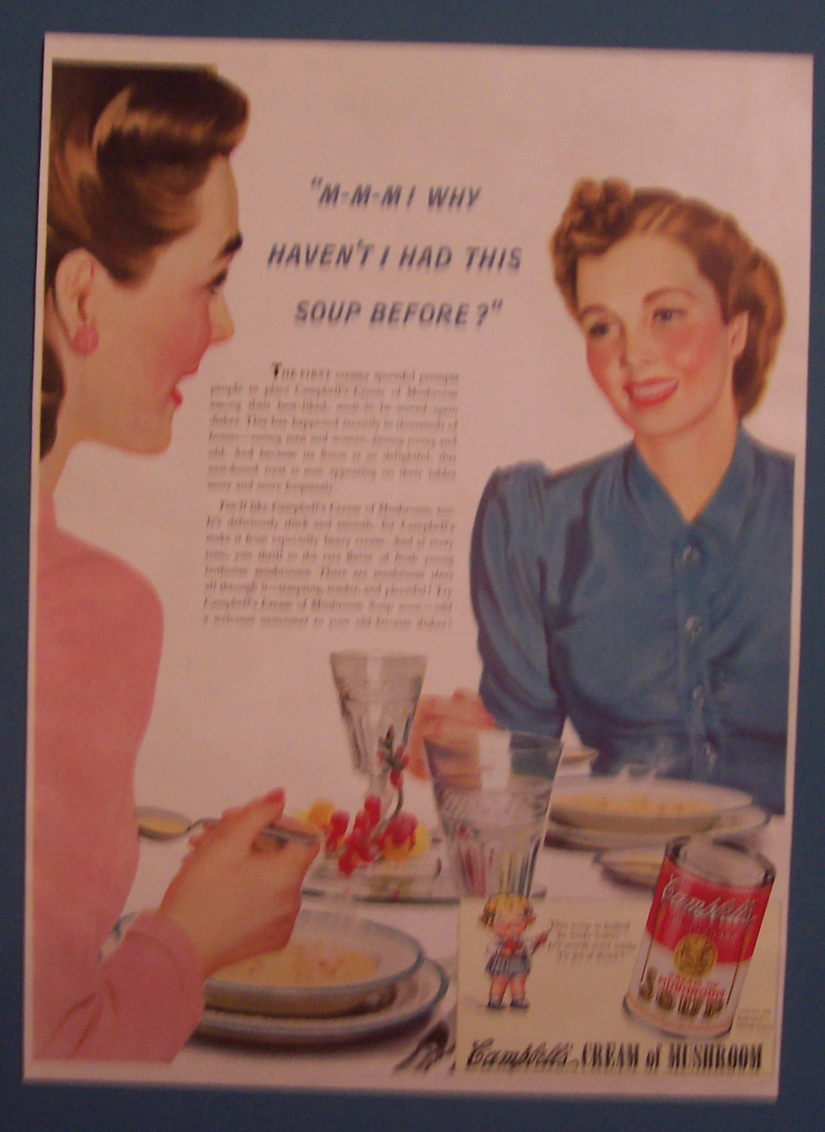 1940  Campbell's Cream Of Mushroom Soup