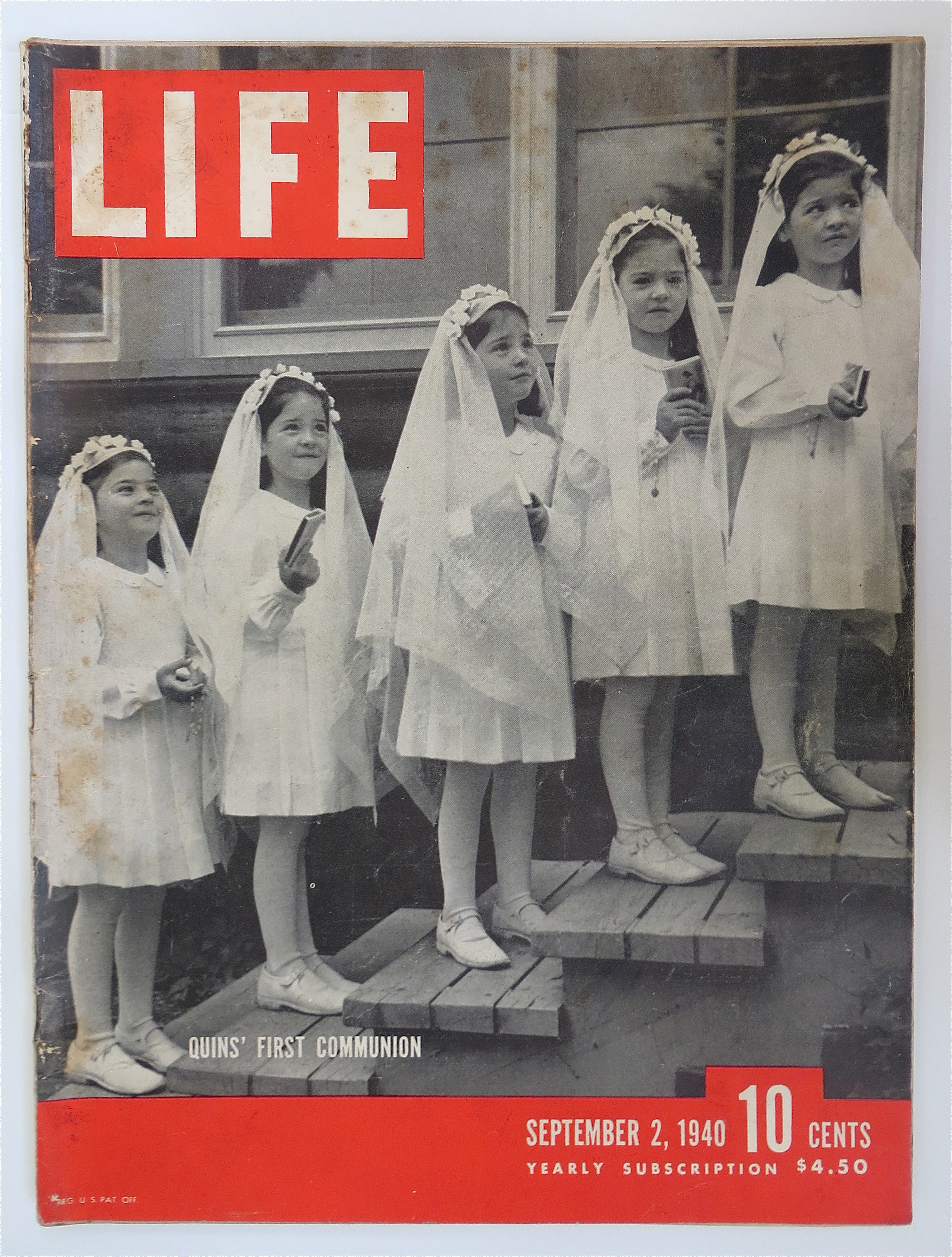 Life Magazine September 2, 1940 Quint's First Communion