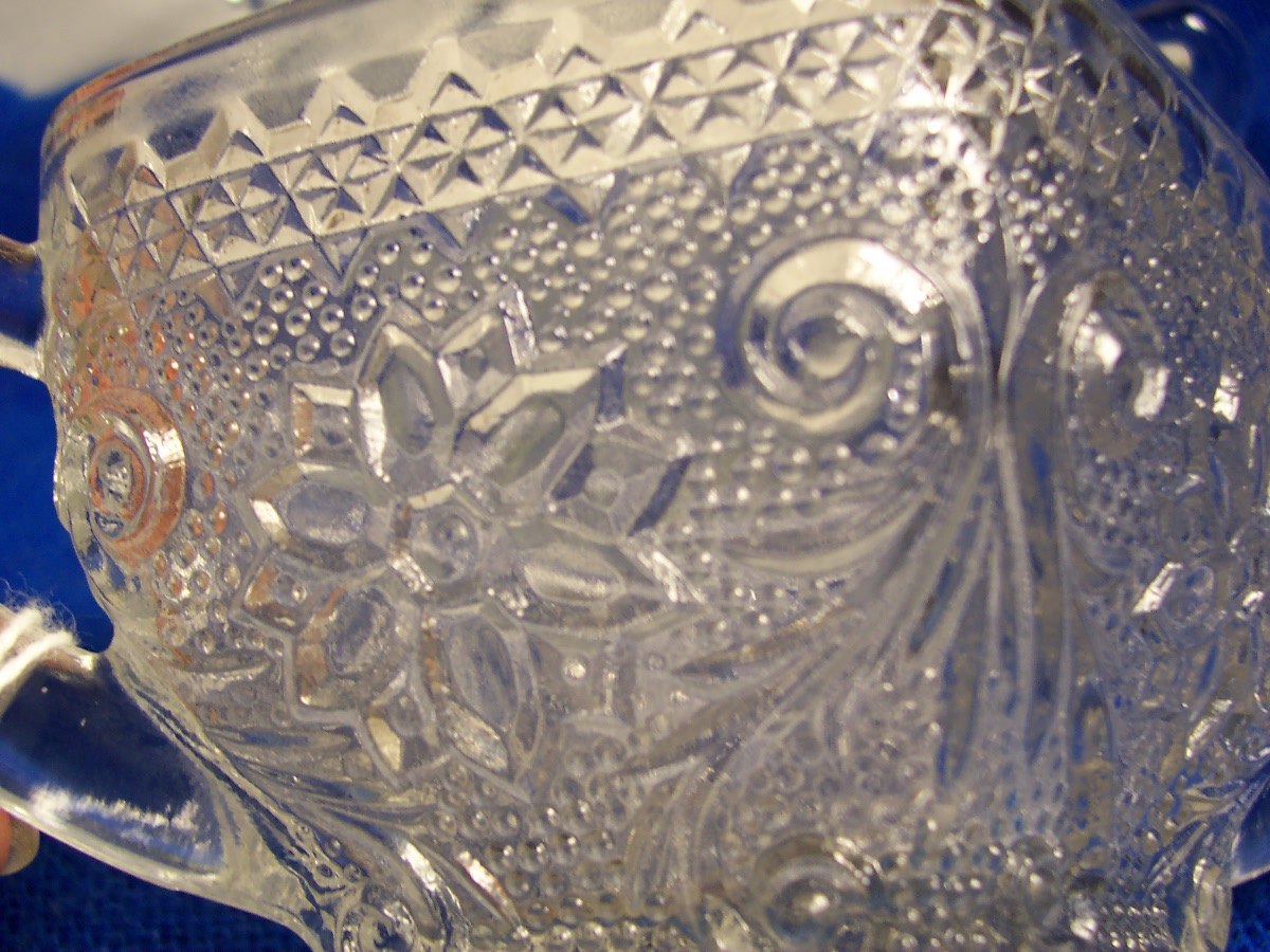 Elegant Sandwich Glass Sugar Creamer