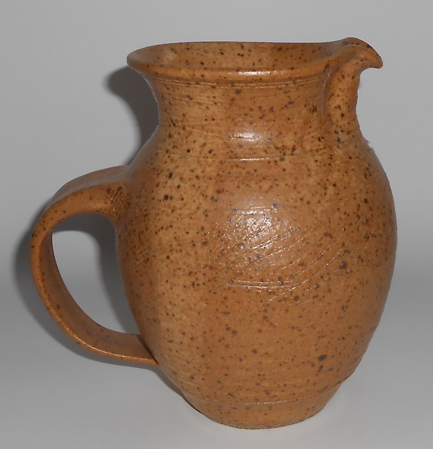 Studio Pottery Wheel Thrown Face Pitcher