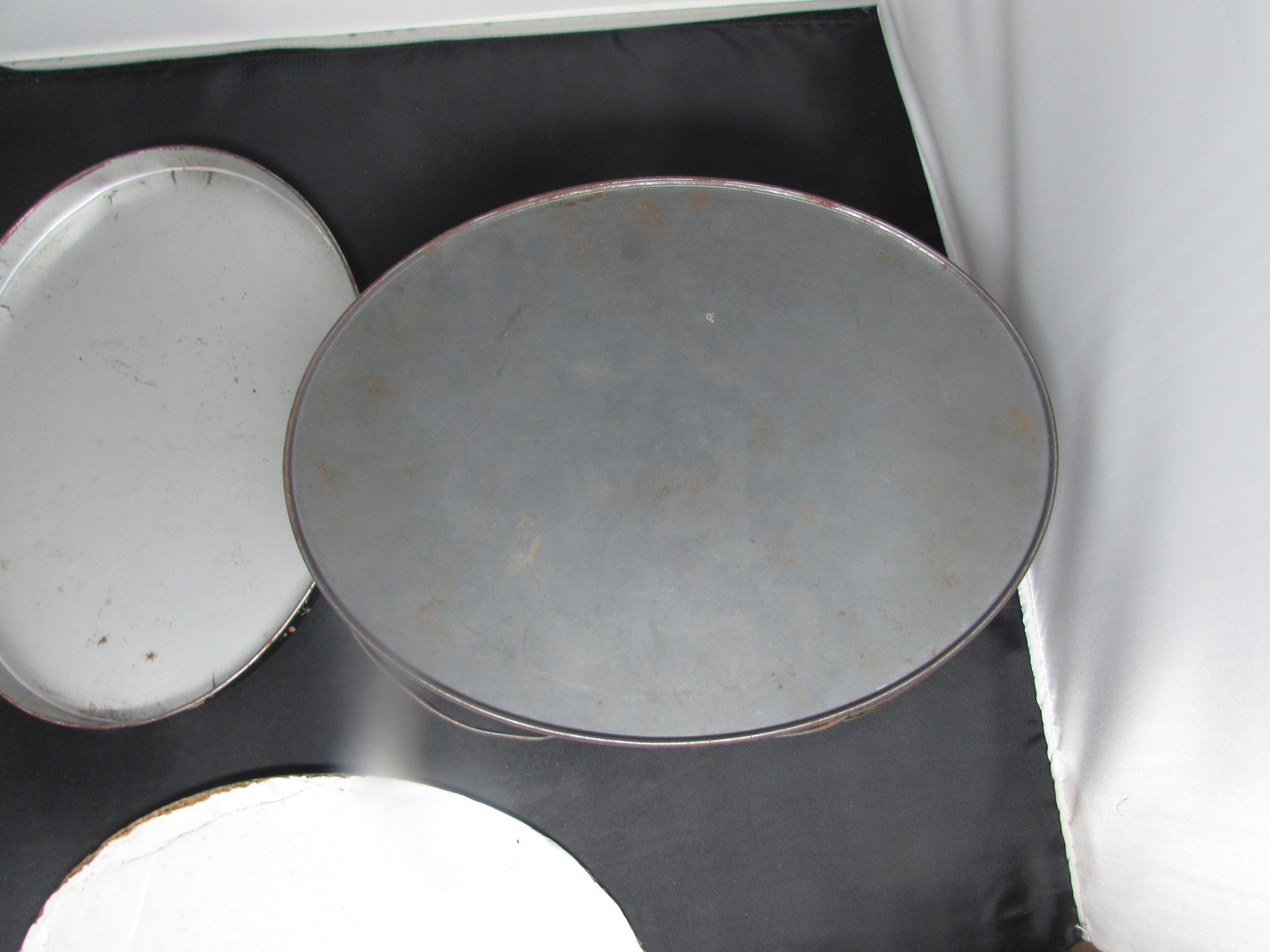 Oval Biscuit Tin with Handles Floral use as Sewing Box