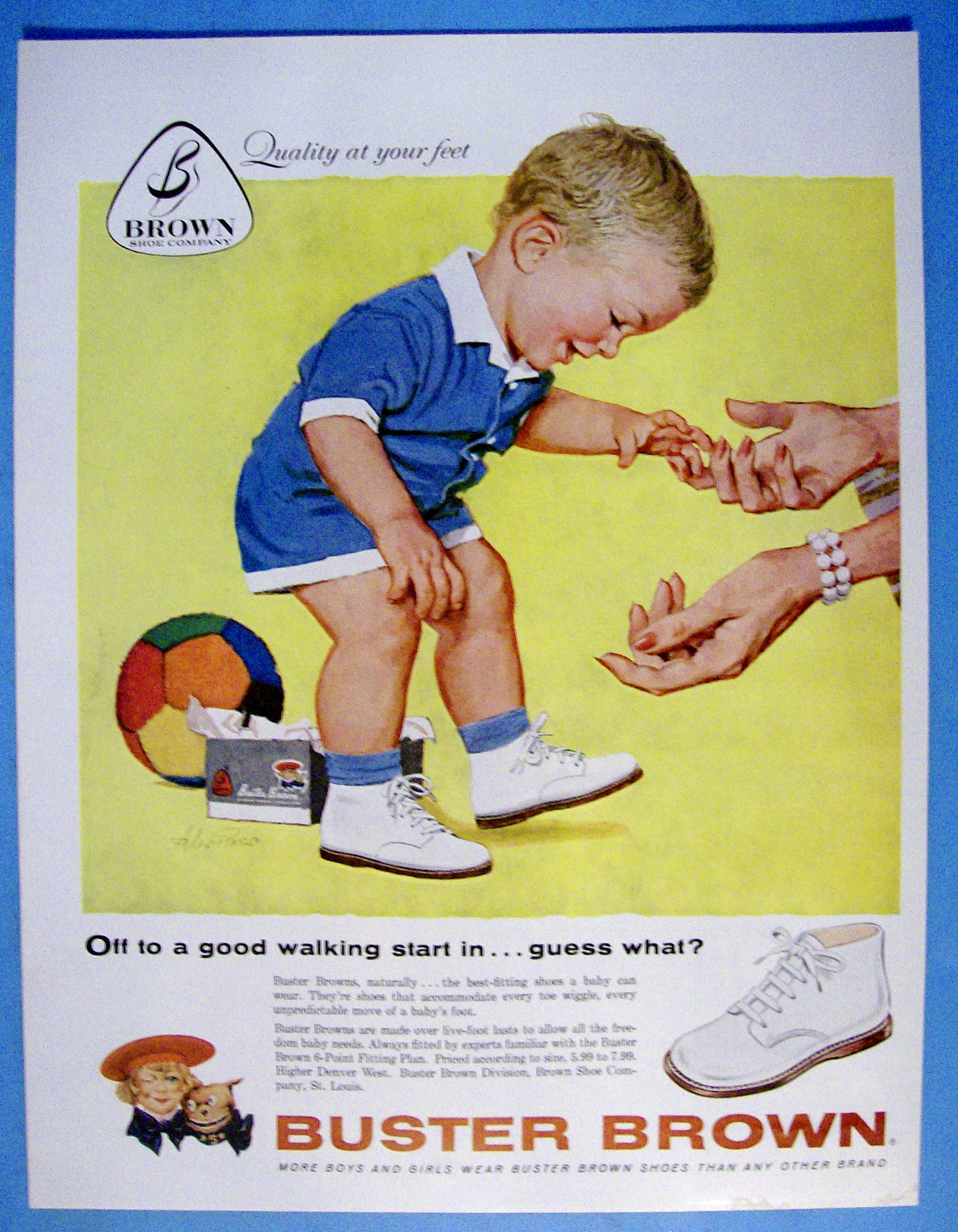 Vintage Ad: 1959 Buster Brown Shoes By Alex Ross