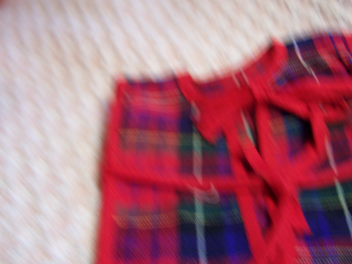 Doll Clothes Red and Blue Plaid 3 piece