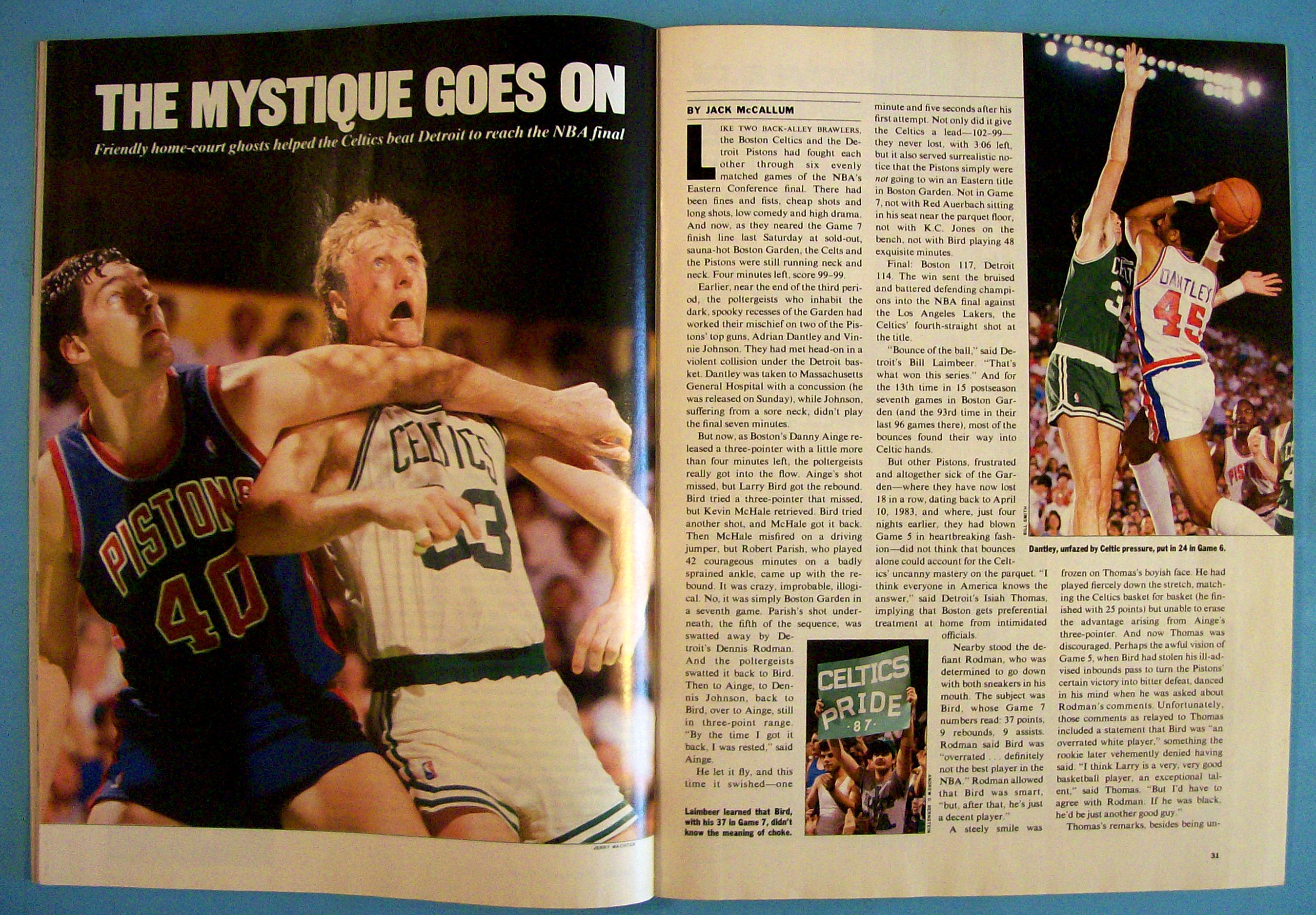 Sports Illustrated Magazine-June 8, 1987-Larry Bird