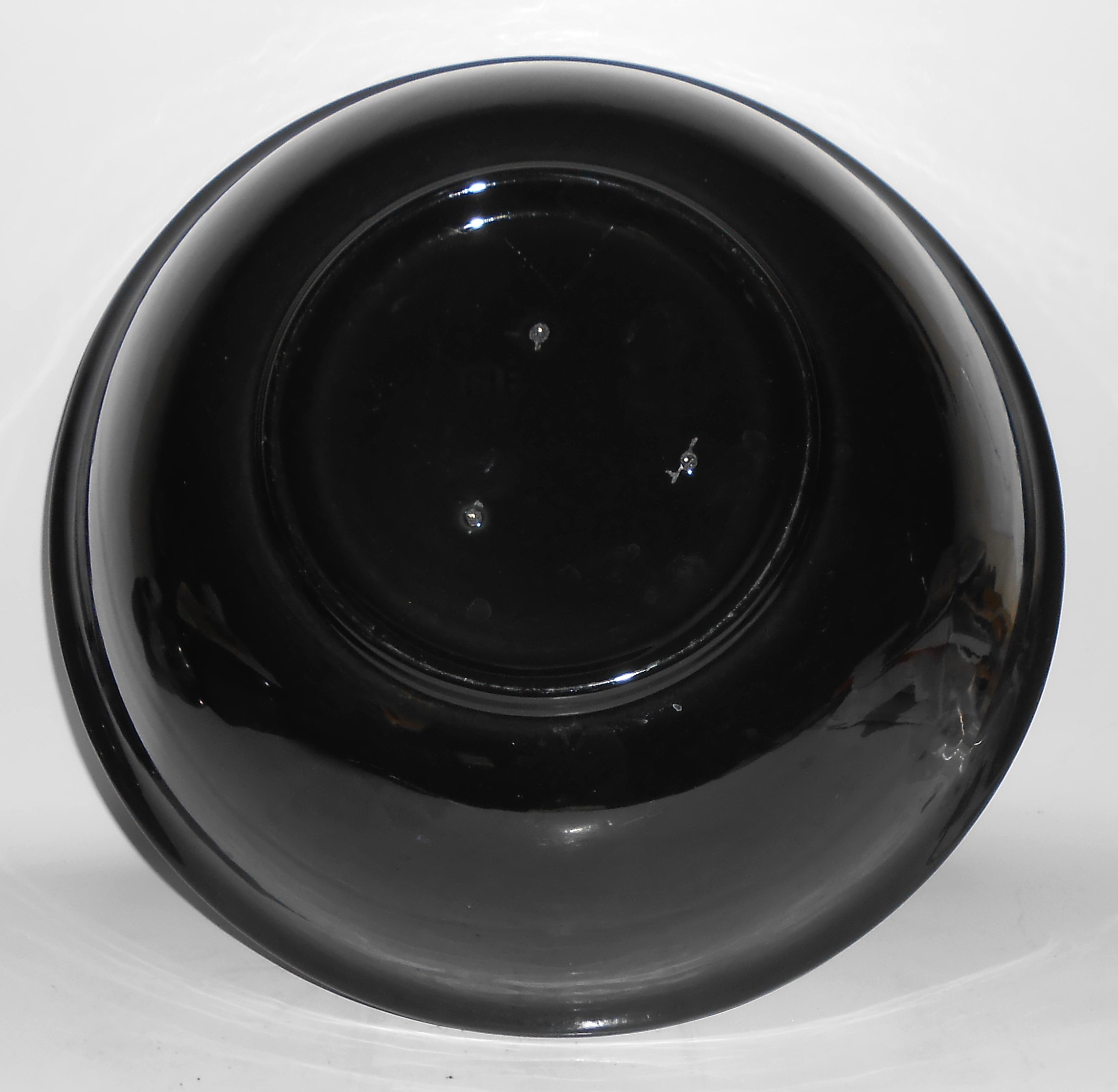 Metlox Pottery Poppy Trail Colorstax BLACK Large Salad