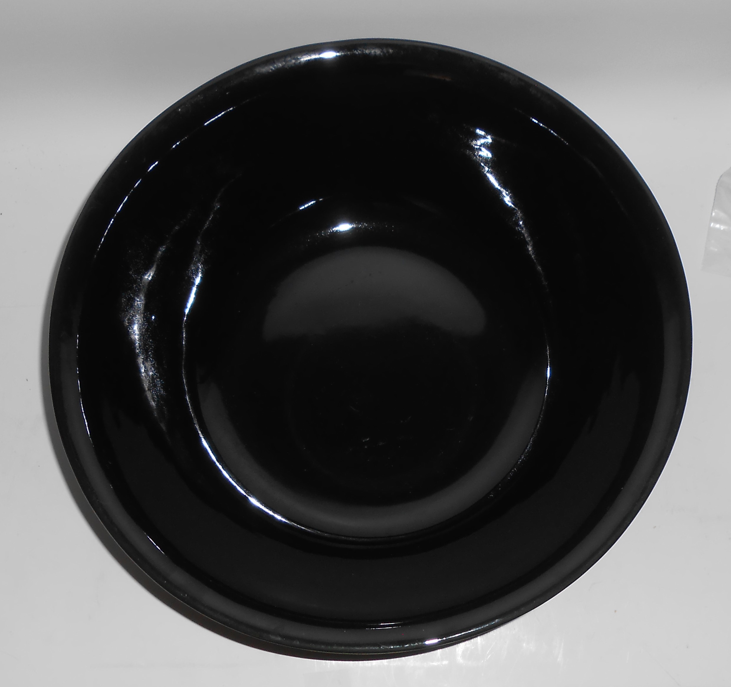 Metlox Pottery Poppy Trail Colorstax BLACK Large Salad