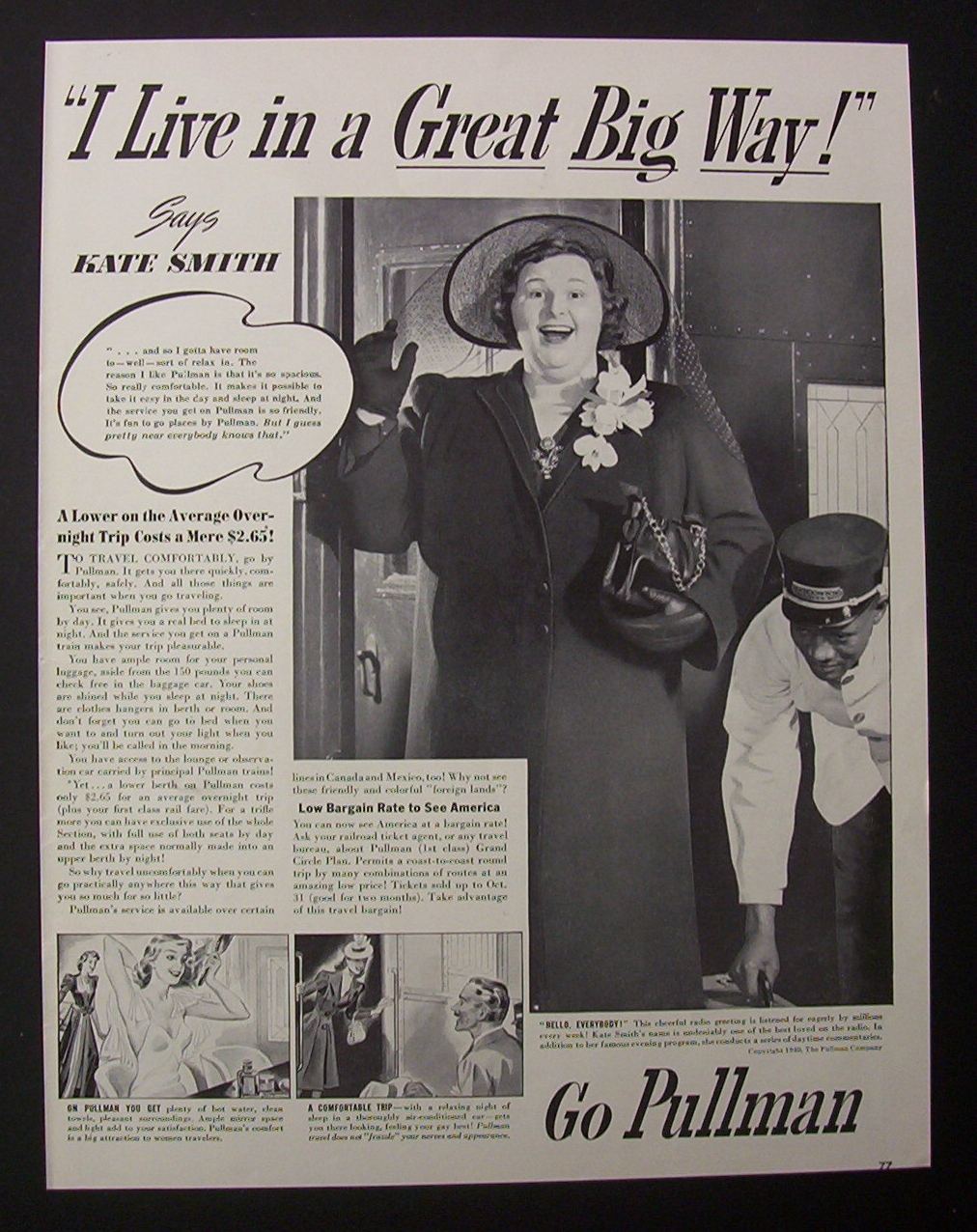 1940 Pullman with Kate Smith
