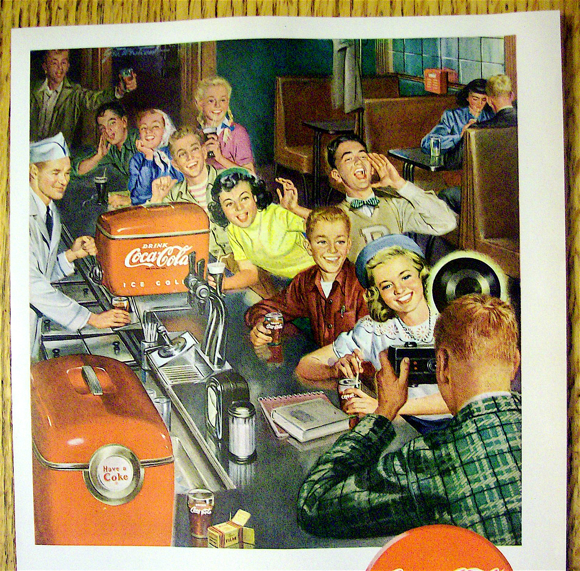 1950 Coca Cola (Coke) with a Group Of People