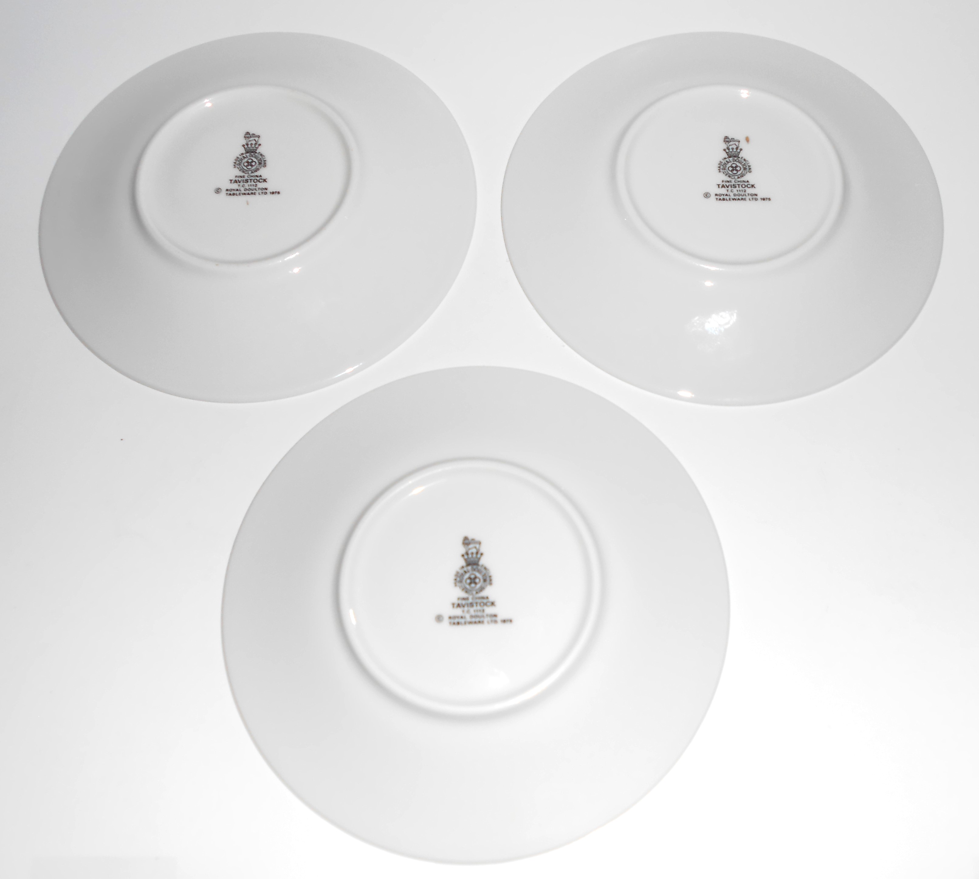 Royal Doulton Fine China Gold Band Tavistock Set/3 Sau