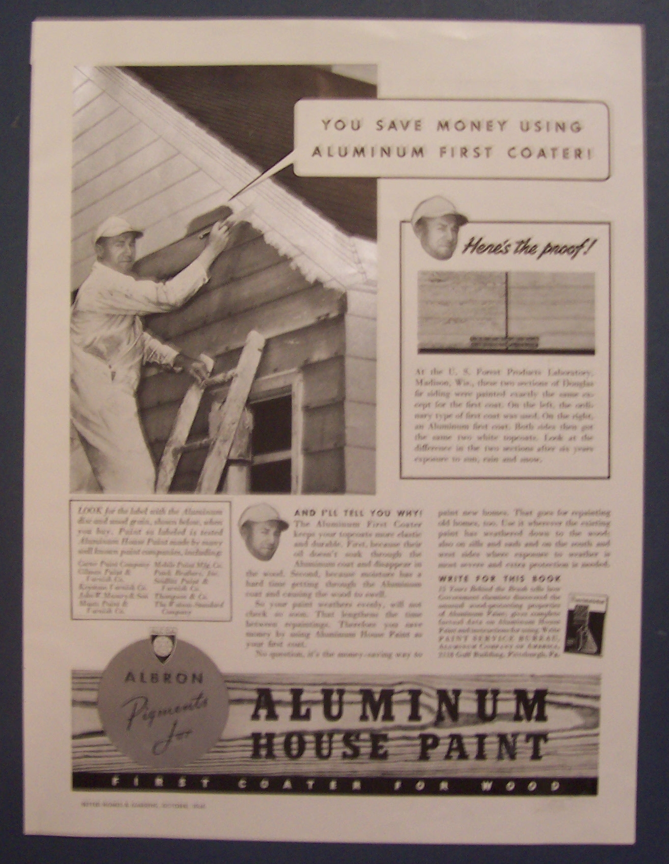 1940  Albron  Aluminum  House  Paint