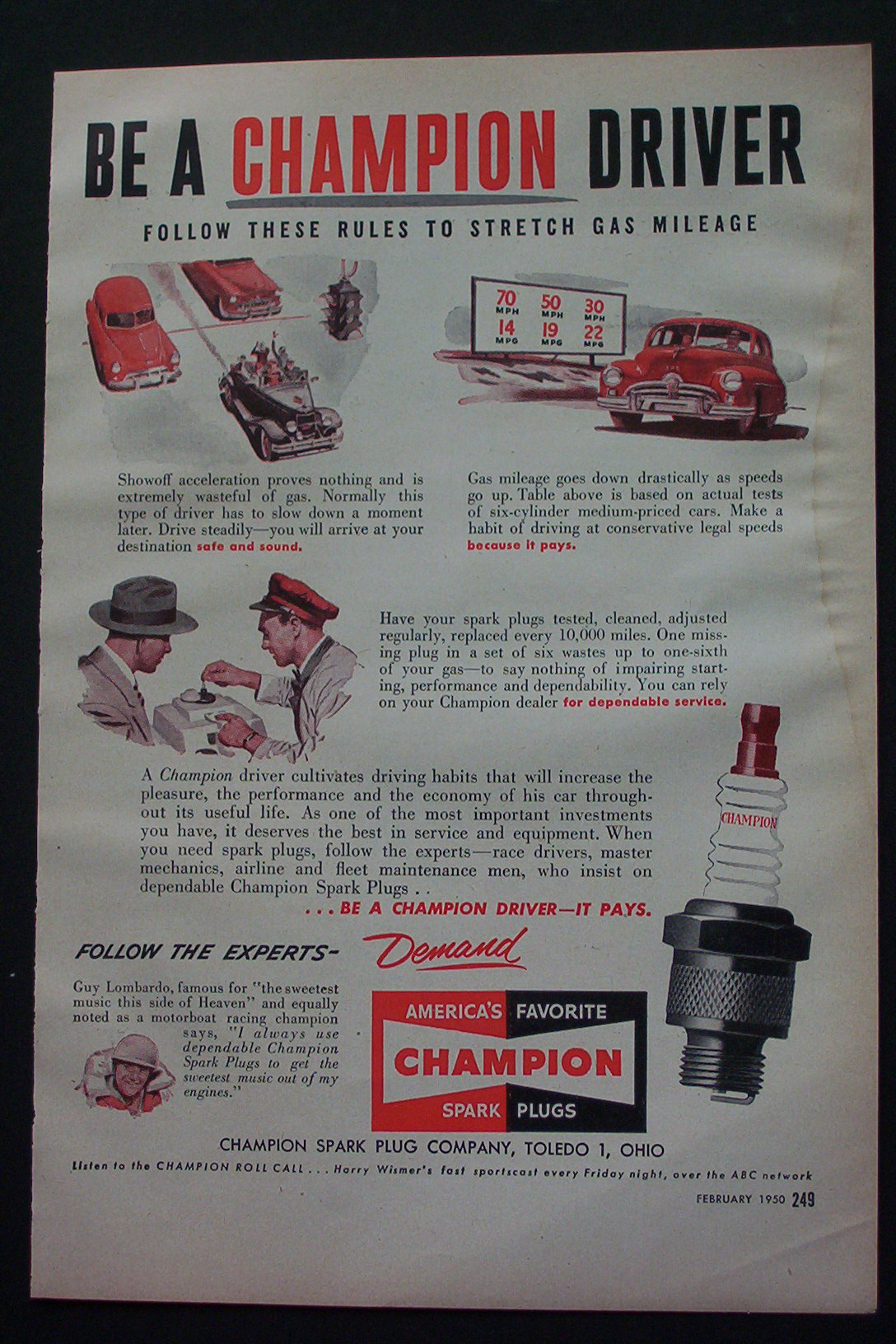 1950 Champion Spark Plugs with A Champion Driver