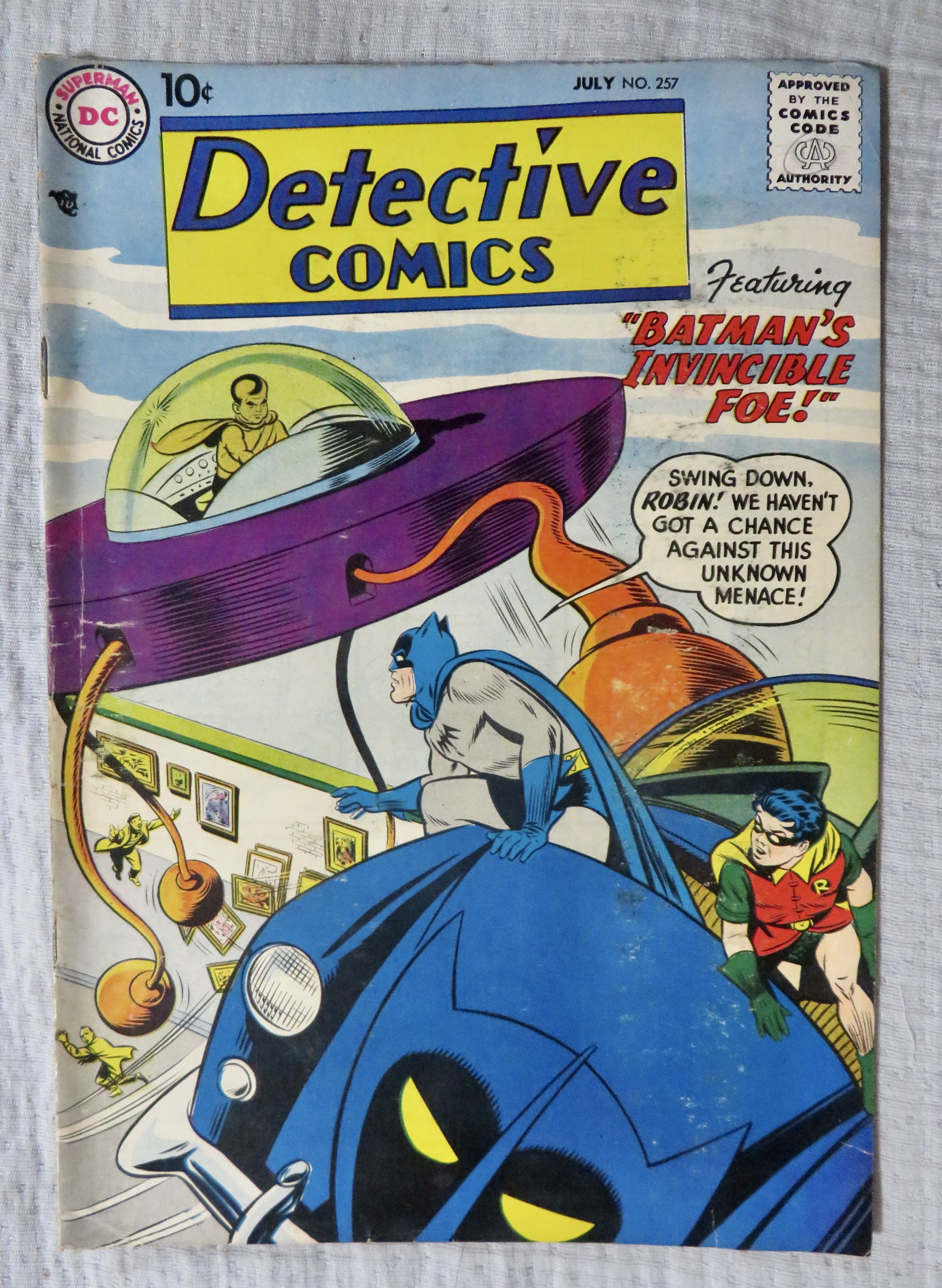 Detective Comics July 1958 Batman's Invincible Foe