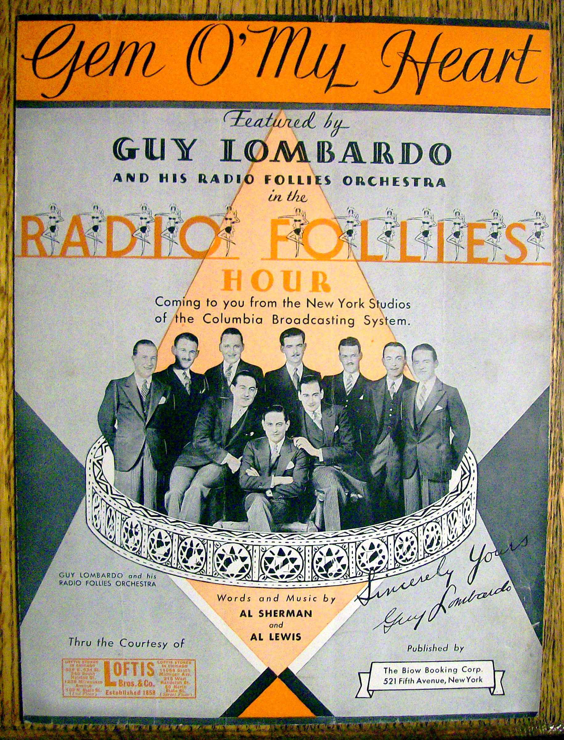 Sheet Music For 1930 Gem O' My Heart